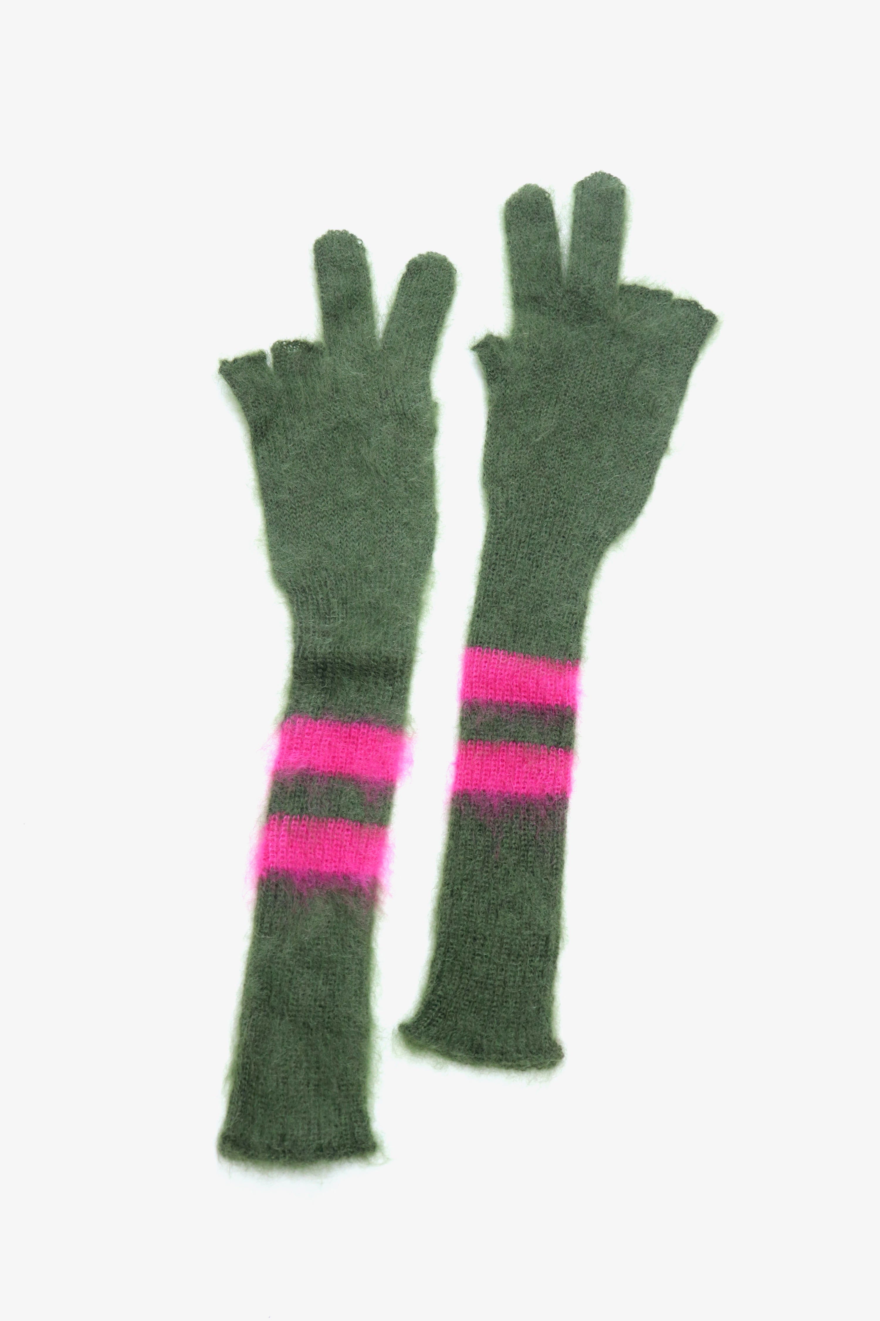 COGNOMEN(コグノーメン)のPEACE MOHAIR GLOVES GREENの通販｜PALETTE