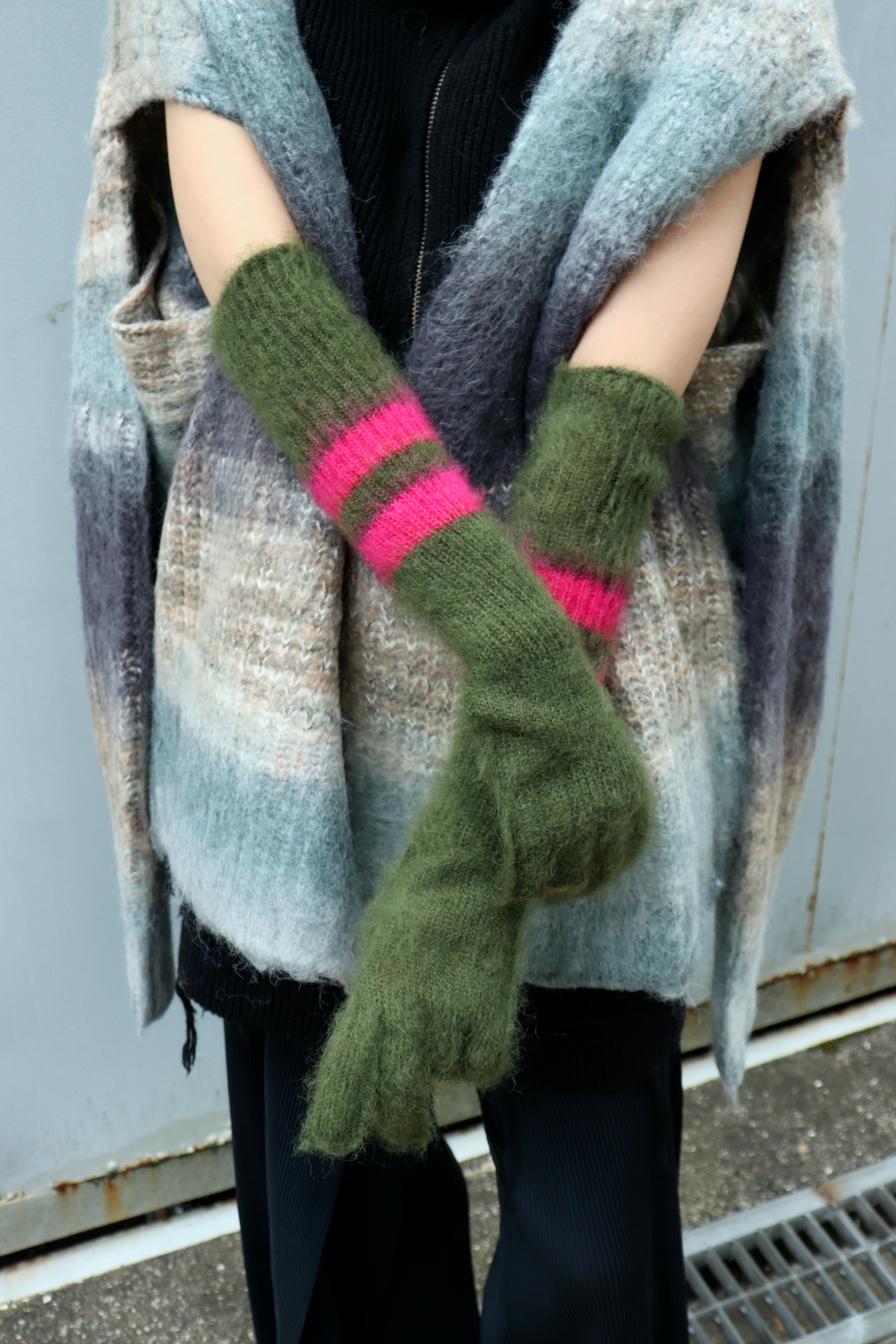 COGNOMEN(コグノーメン)のPEACE MOHAIR GLOVES GREENの通販｜PALETTE