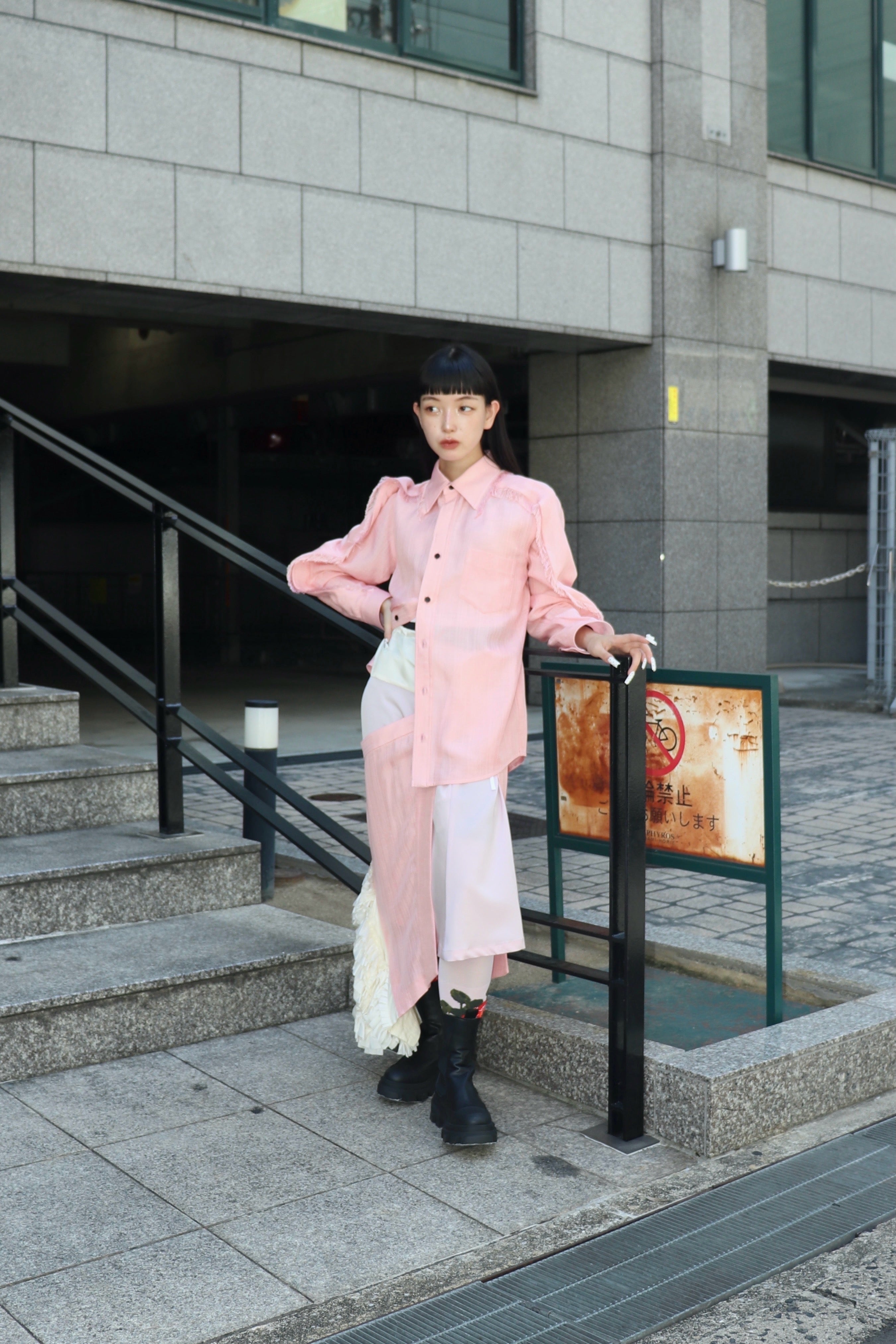 TOGA VIRILIS(トーガ ビリリース)のRayon plain weave frill skirtの 