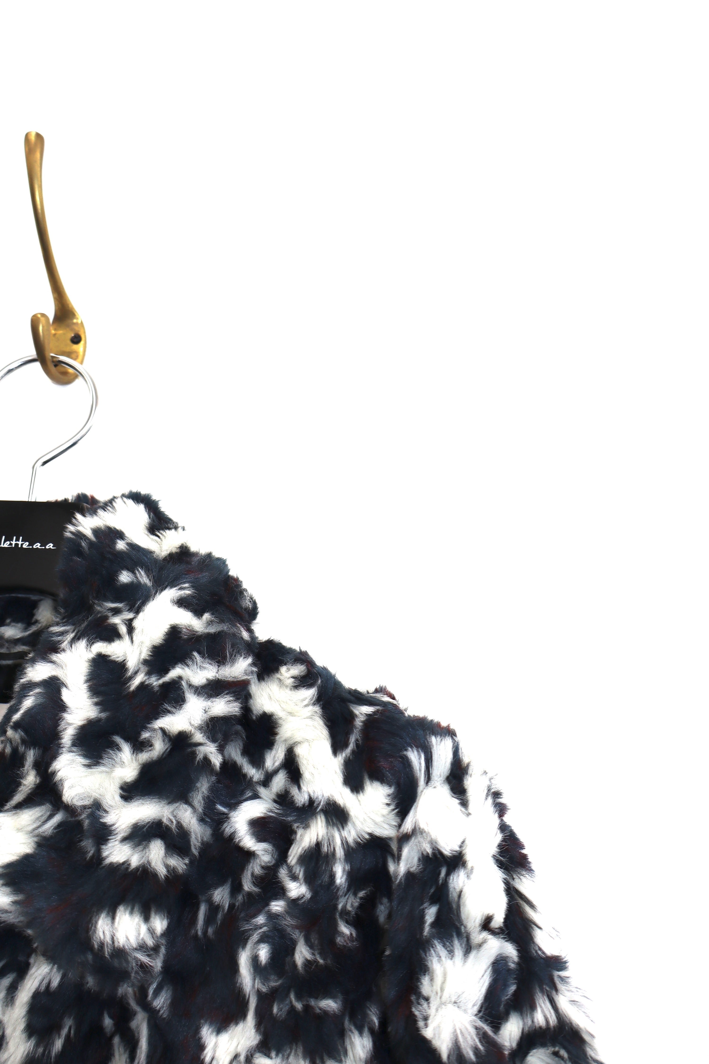SUGARHILL(シュガーヒル)のJACQUARD FUR ZIP JACKET WHITE JACQUARDの