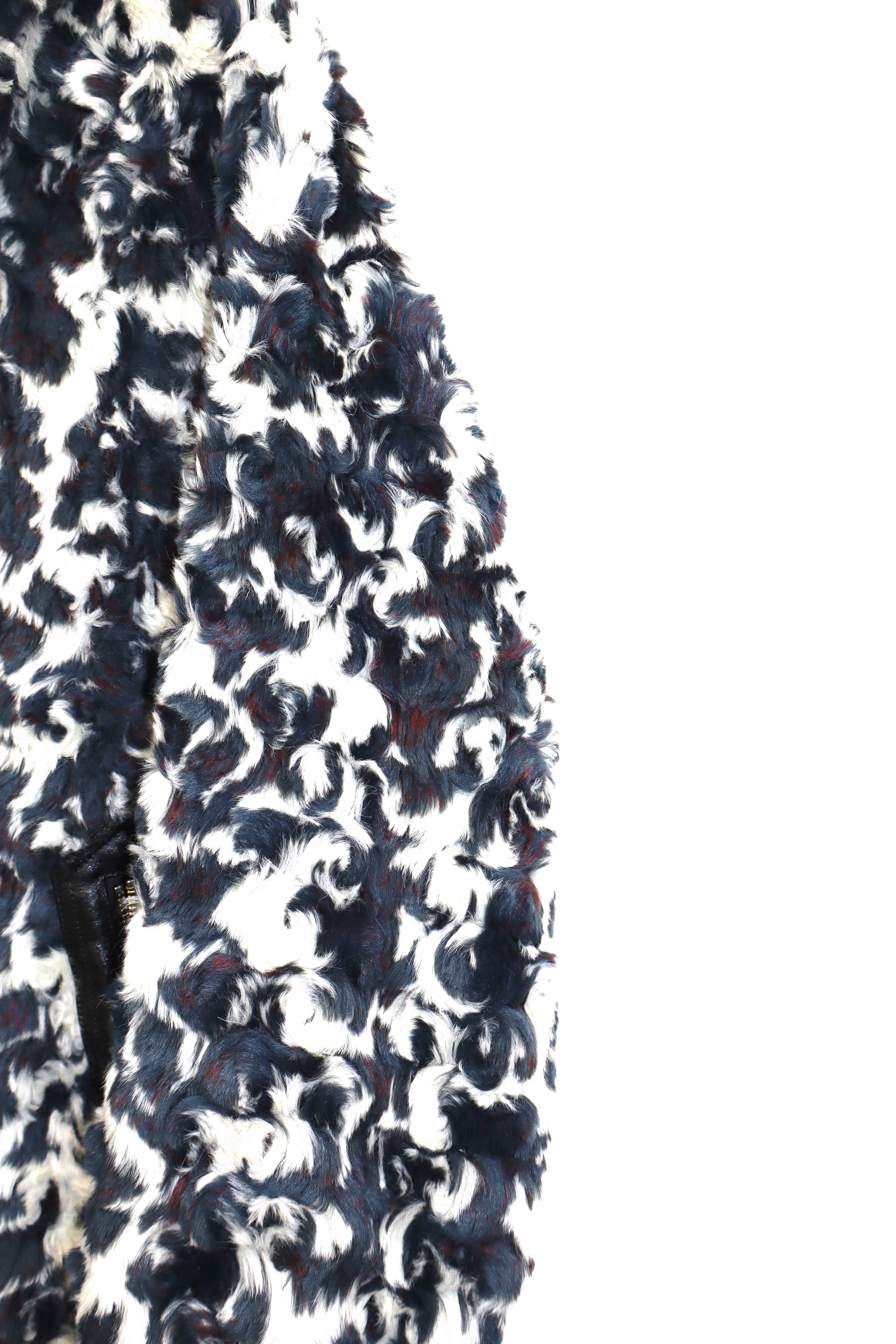 SUGARHILL(シュガーヒル)のJACQUARD FUR ZIP JACKET WHITE JACQUARDの