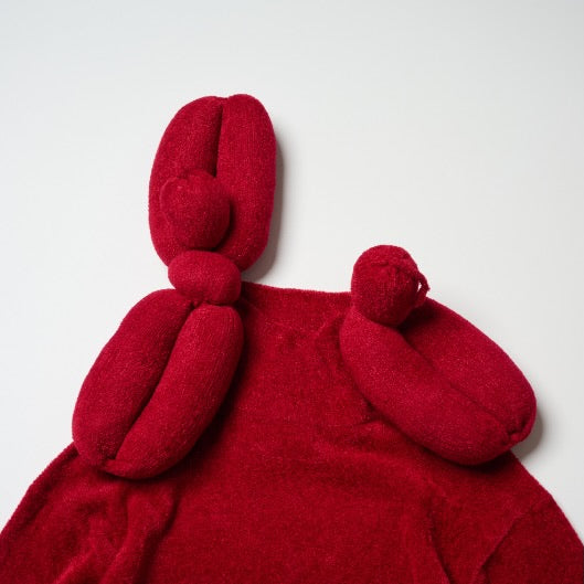 doublet(ダブレット)のBALLOON DOG HIGH NECK KNIT PULLOVER REDの通販