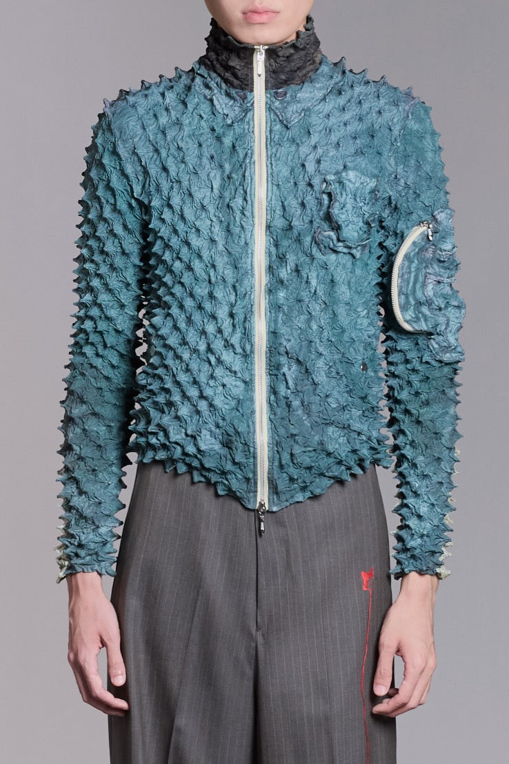 MASU(エムエーエスユー)のSPIKY FLIGHT JACKET SMOKE GREENの通販
