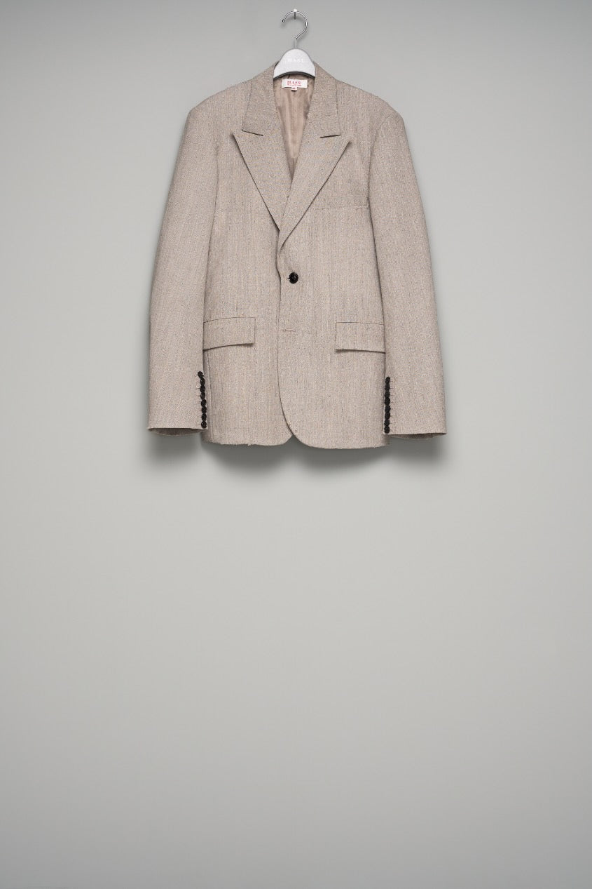 MASU(エムエーエスユー)のAGED CANVAS TAILORED JACKET WHITE BIRCHの