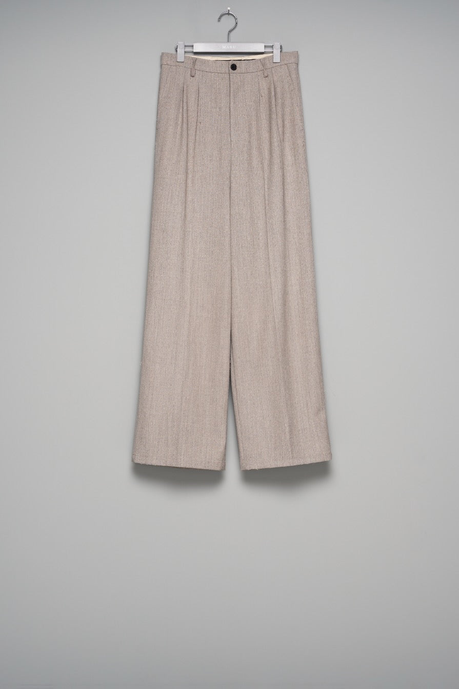 MASU(エムエーエスユー)のAGED CANVAS WIDE TROUSERS WHITE BIRCHの