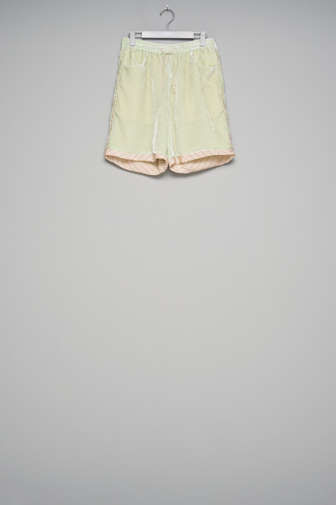 パンツ 26ss MASU UNEVEN VELVET SHORTS(MELON) MASU(エムエーエスユー)のUNEVEN VELVET SHORTS MELONの通販｜PALETTE