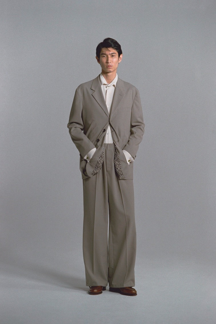 SOSHIOTSUKI(ソウシオオツキ)のDRAPE FACING JACKET BEIGEの通販
