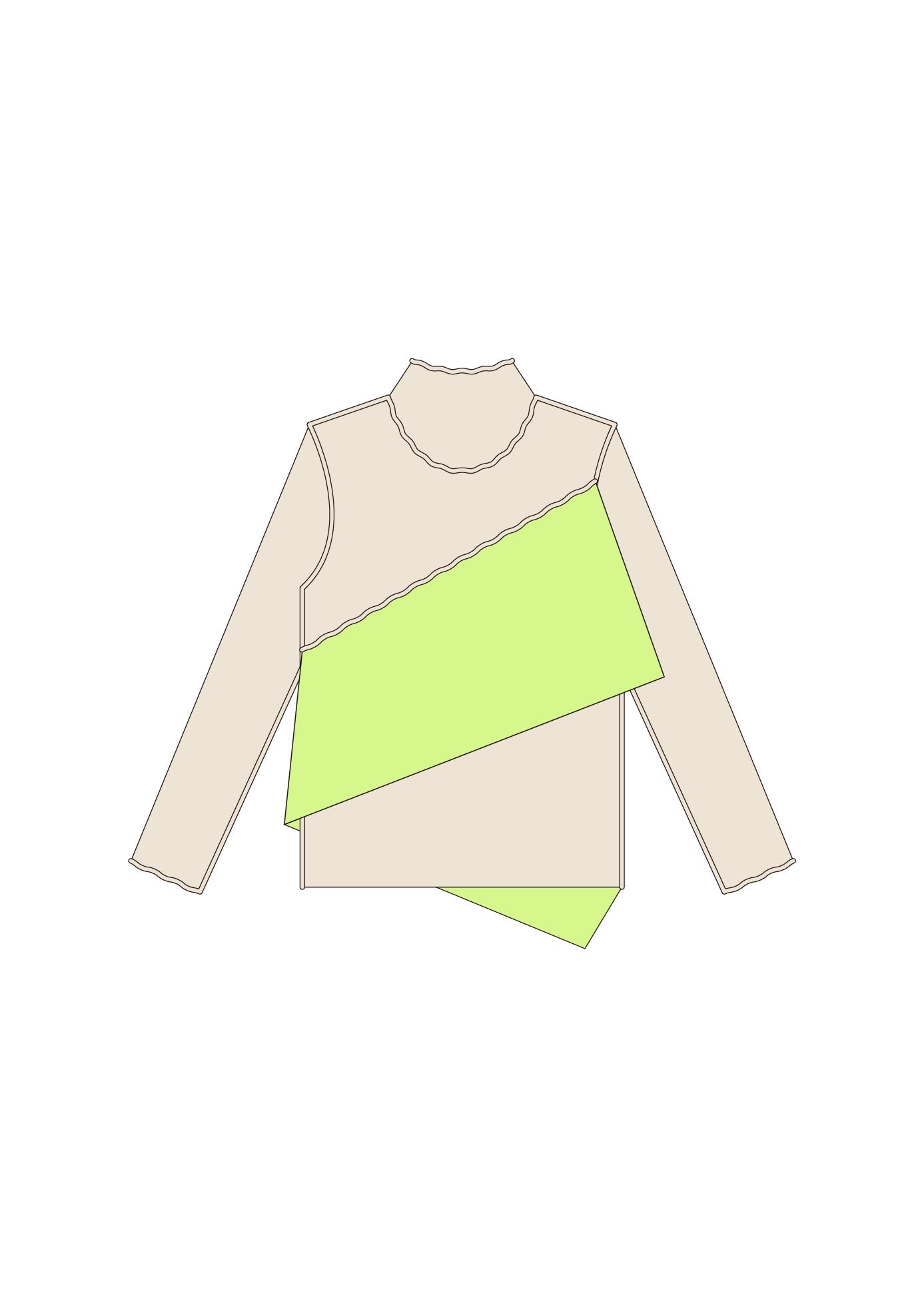 kotohayokozawa(コトハヨコザワ)のSPIRAL WAVE LONG SLEEVE TOP HIGH