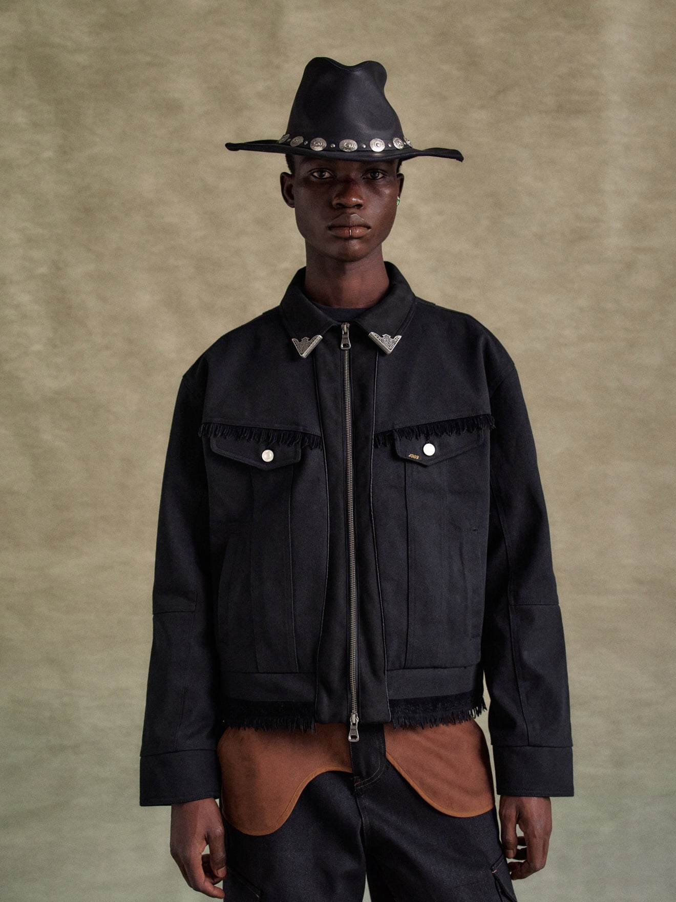 andersson bell スタッズ ジャケット MUSINSA公式 | ANDERSSON BELL A Patch Wool & Leather Varsity