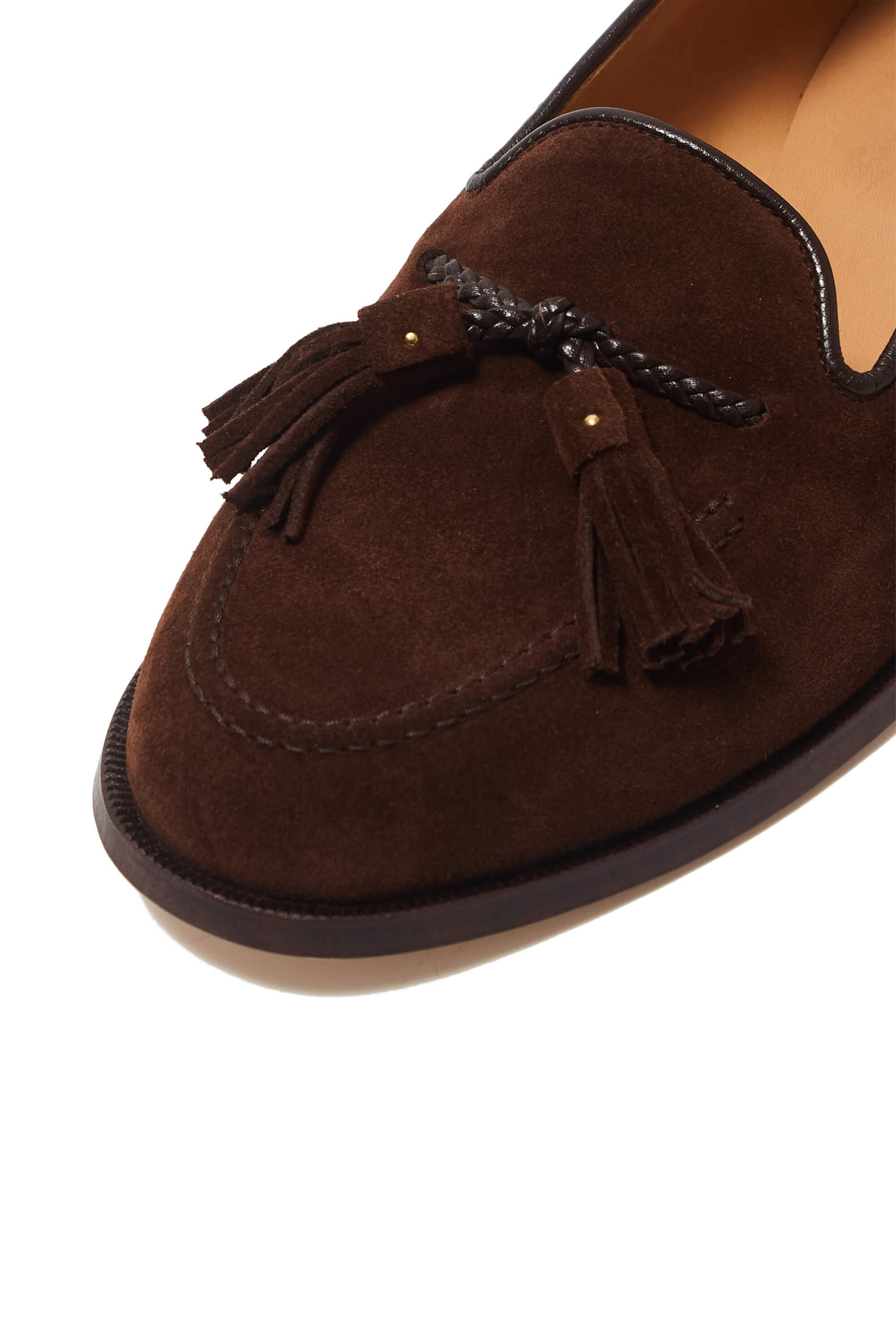 SUGARHILL(シュガーヒル)のSUEDE LOAFER “COUPE” BROWN SUEDEの通販 