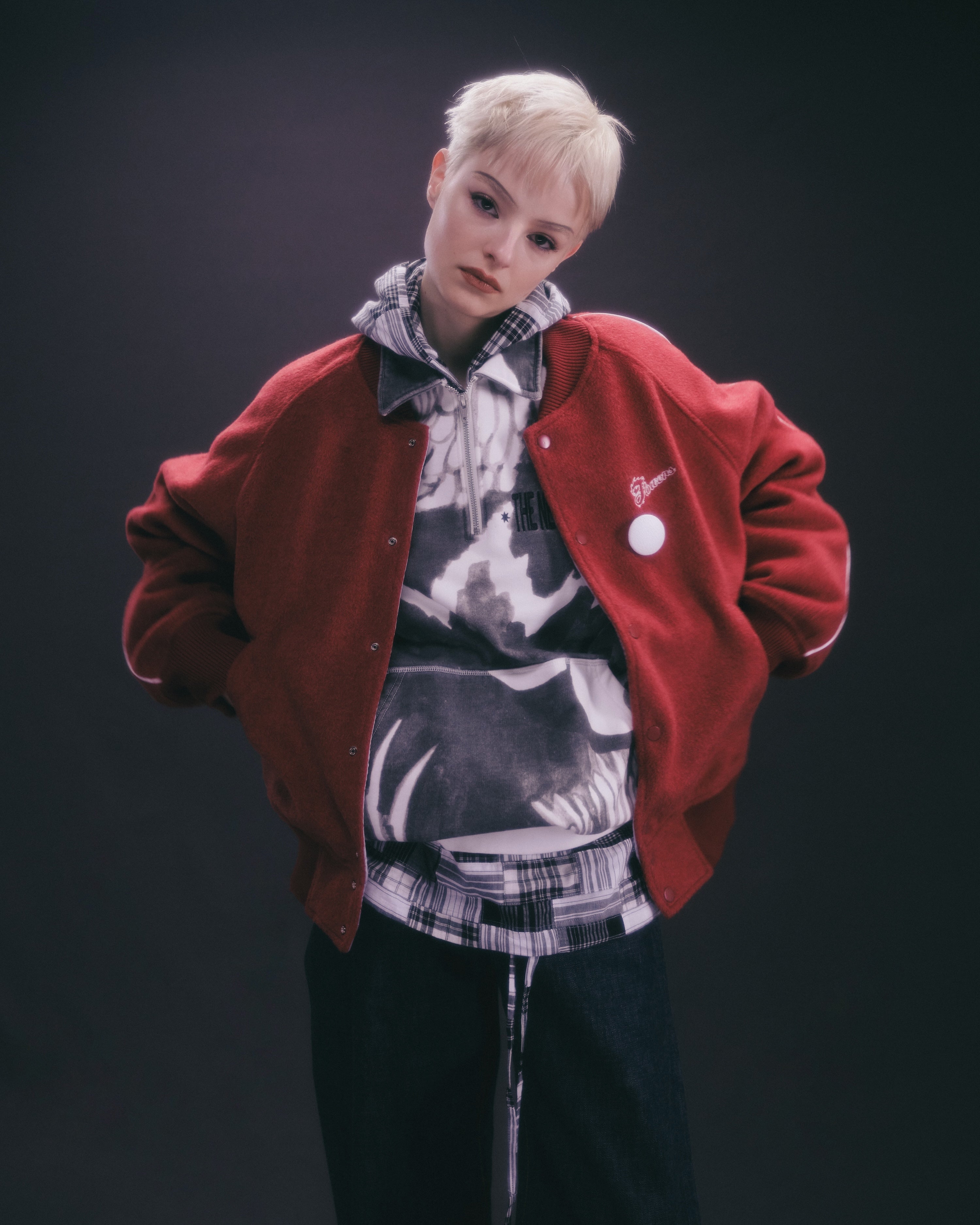 FAF(エフエーエフ)のSTADIUM JACKET REDの通販｜PALETTE art aliveの