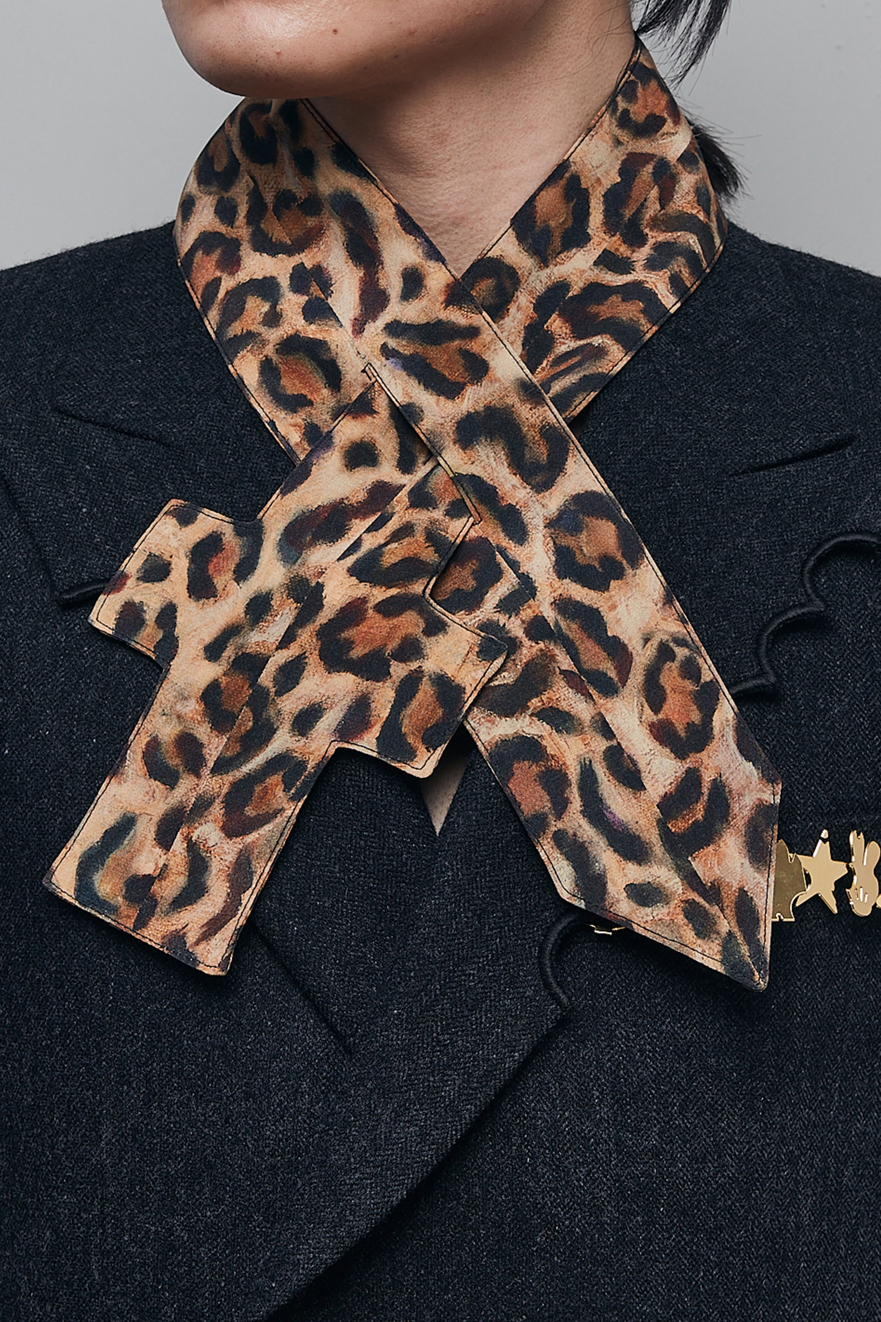 MASU スカーフ MASU(エムエーエスユー)のDIAMOND SCRAPPED SCARF BLACK