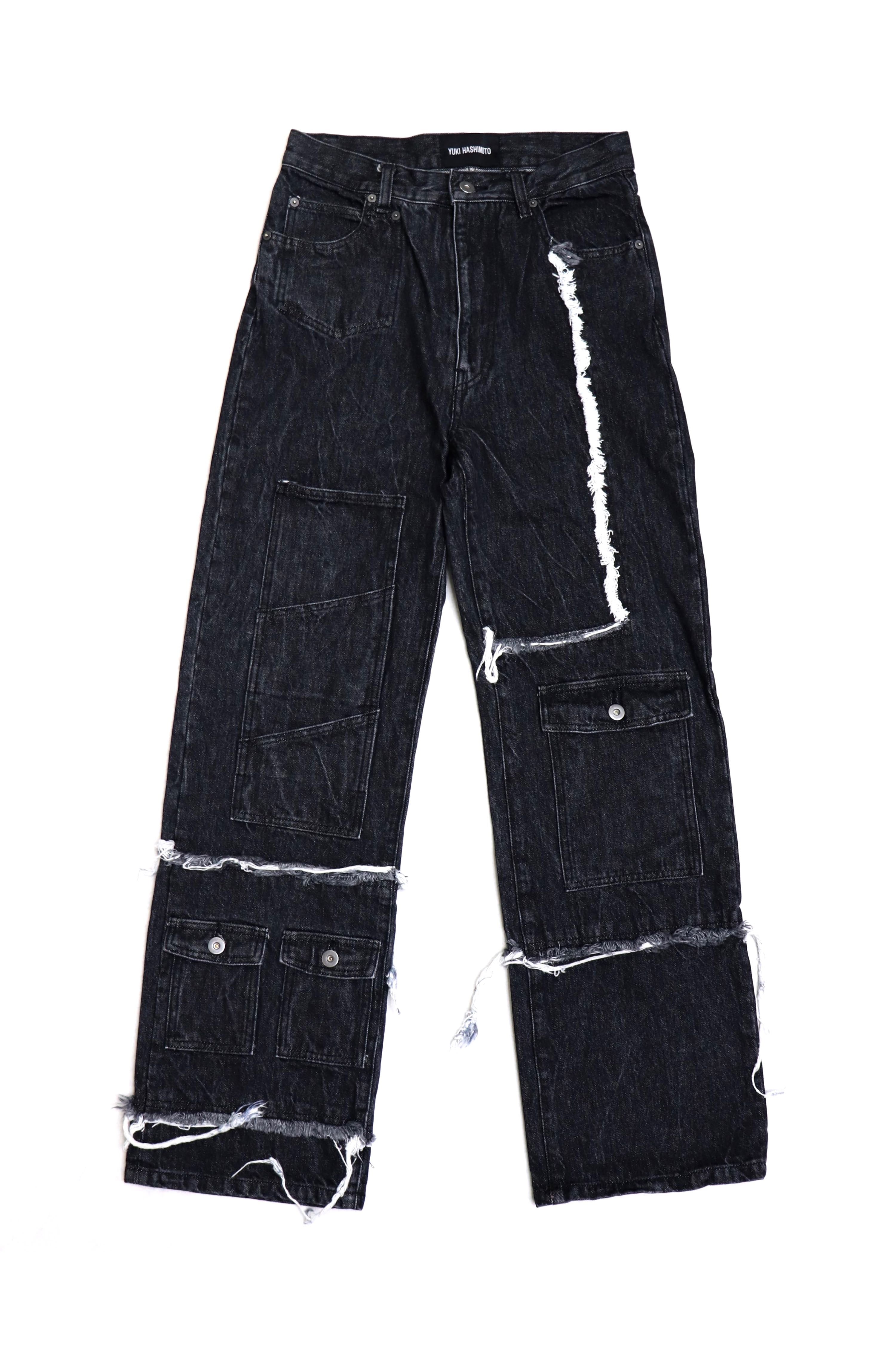 Yuki Hashimoto's Fringe Wash Jeans Black mail order | Palette Art