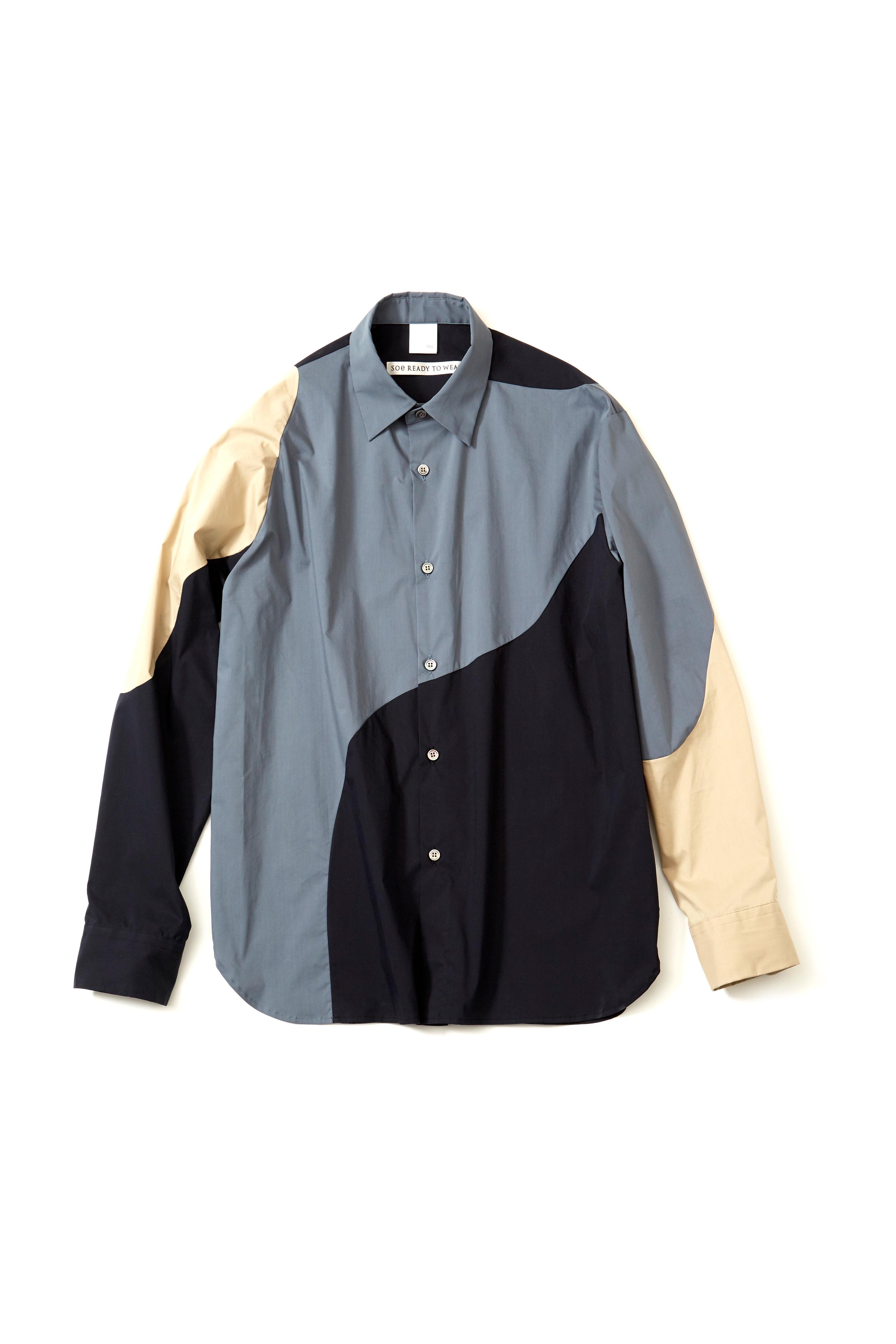 soe(ソーイ)の3CC Shirt Collaborated With Pre_ GRAY/NAVY/BEIGEの 