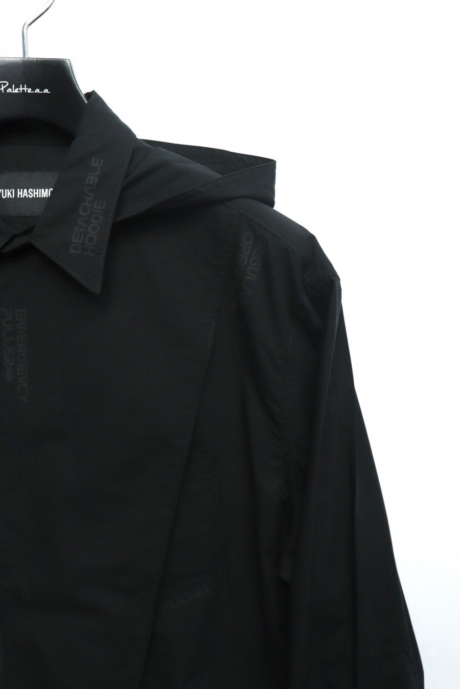 YUKI HASHIMOTO(ユウキハシモト)のDETACHABLE HOODED SHIRTS-BLACKの