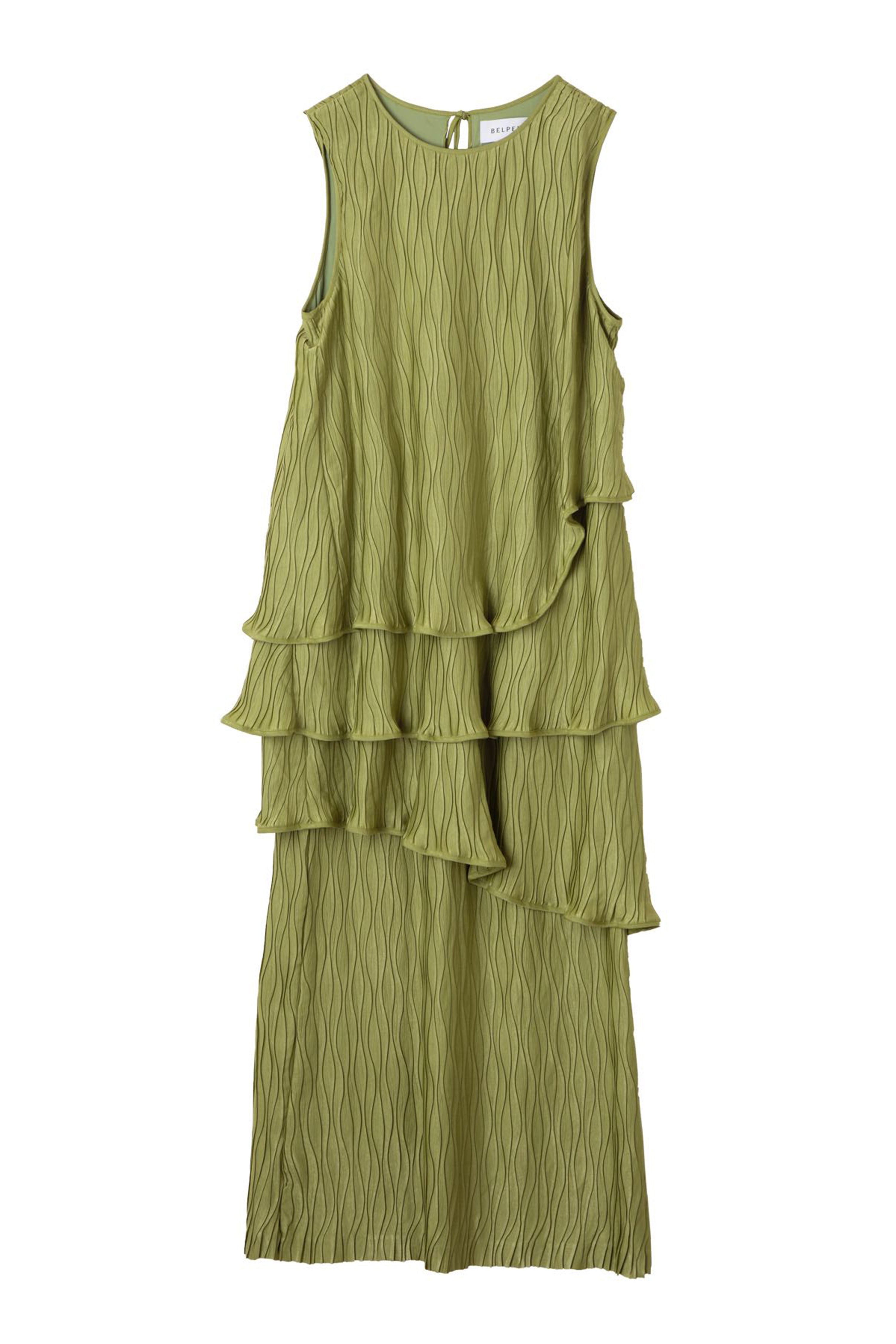 BELPER ドレス BELPER(ベルパー)のPLEATED DRESS GREEN(プリーツドレス)の通販