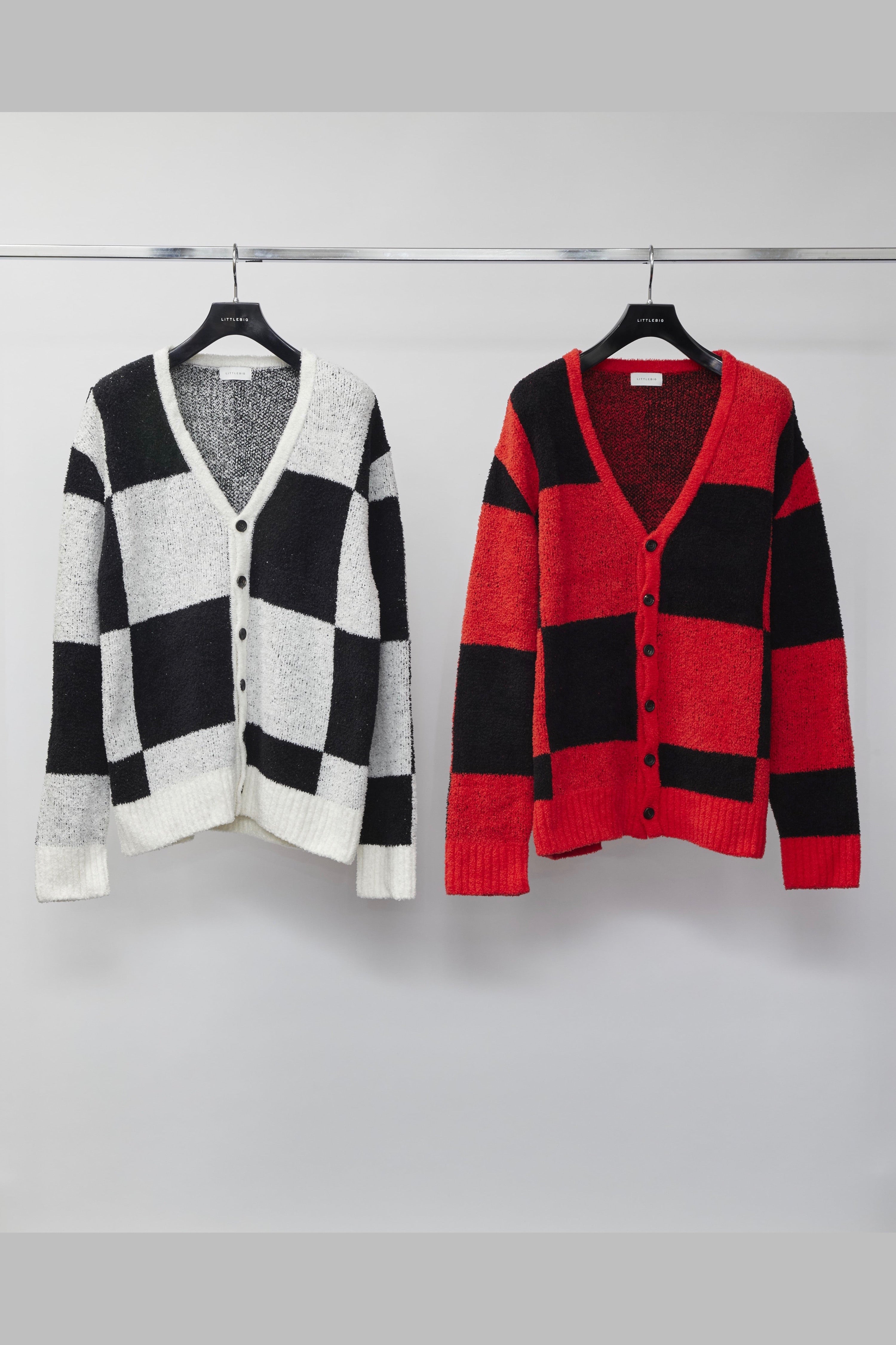 LITTLEBIG(リトルビッグ)のPattern Knit Cardigan Redの通販｜PALETTE