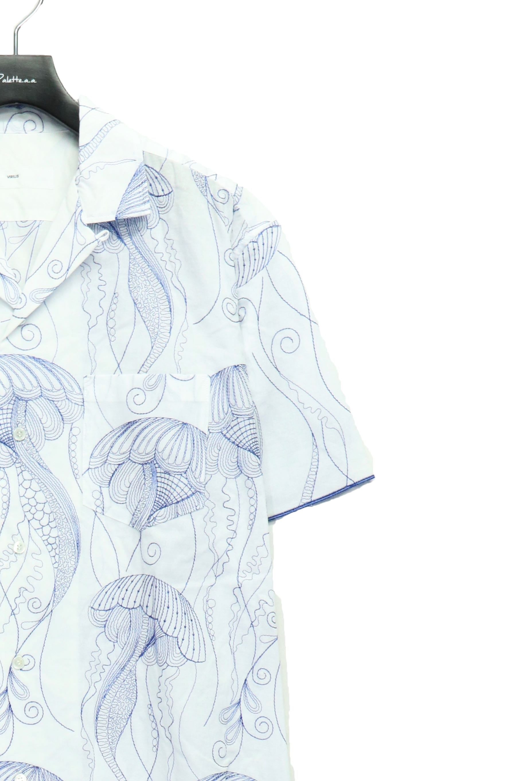 TOGA VIRILIS(トーガ ビリリース)のCotton Embroidery S/S shirt WHITE