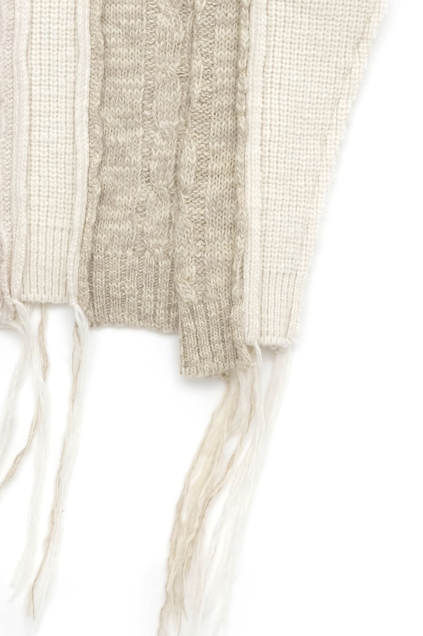 SUGARHILL(シュガーヒル)のMULTICOLOR CABLE BUG KNIT MULTI-WHITEの