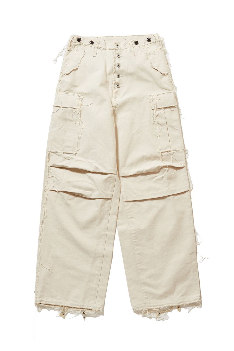 SUGARHILL(シュガーヒル)のRAW EDGE CANVAS CARGO PANTS IVORY WHITEの