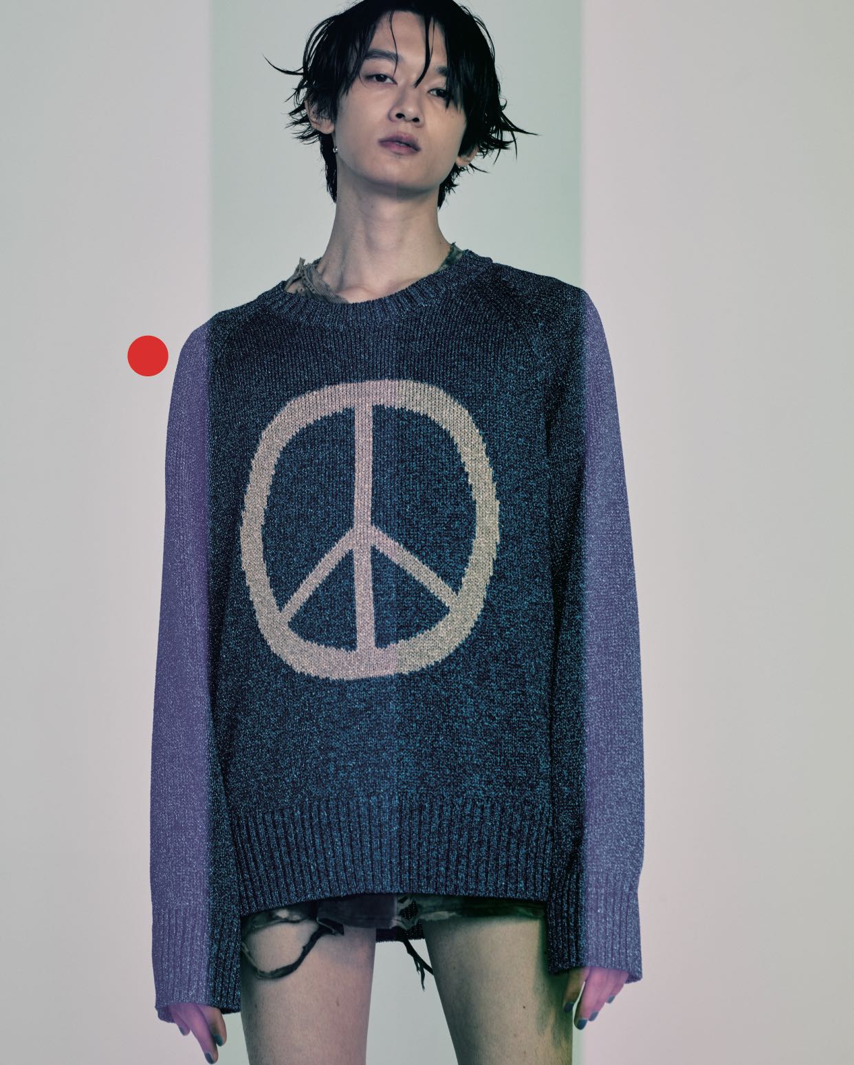 BED J.W. FORD(ベッドフォード)の別注Peace Symbol Glitter Knitの通販 ...