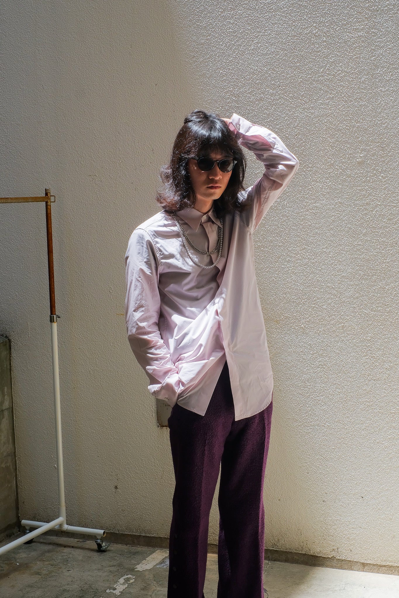 YUKI HASHIMOTO(ユウキハシモト)のPEARL NECKLACE ATTACHED SHIRTS