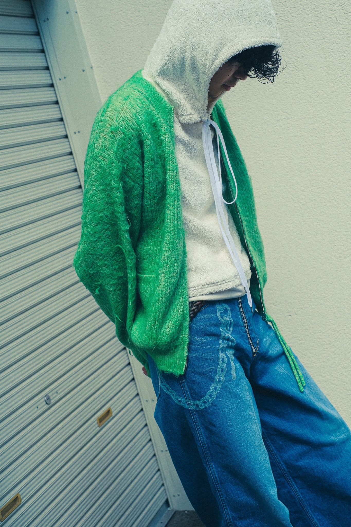 JOHN MASON SMITH(ジョンメイソンスミス)の7G MOHAIR CREW NECK ZIP