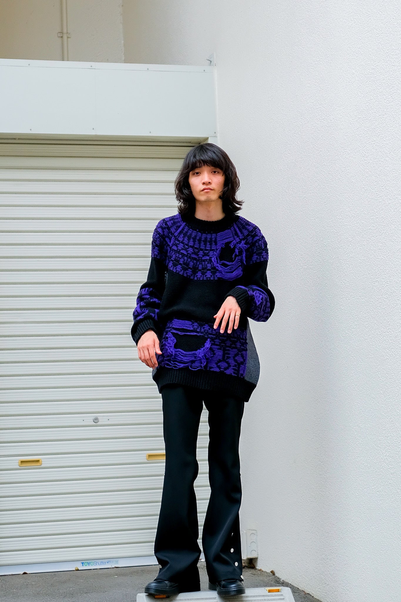 YUKI HASHIMOTO(ユウキハシモト)のINSIDEOUT WAREHOUSE PATTERN JUMPER