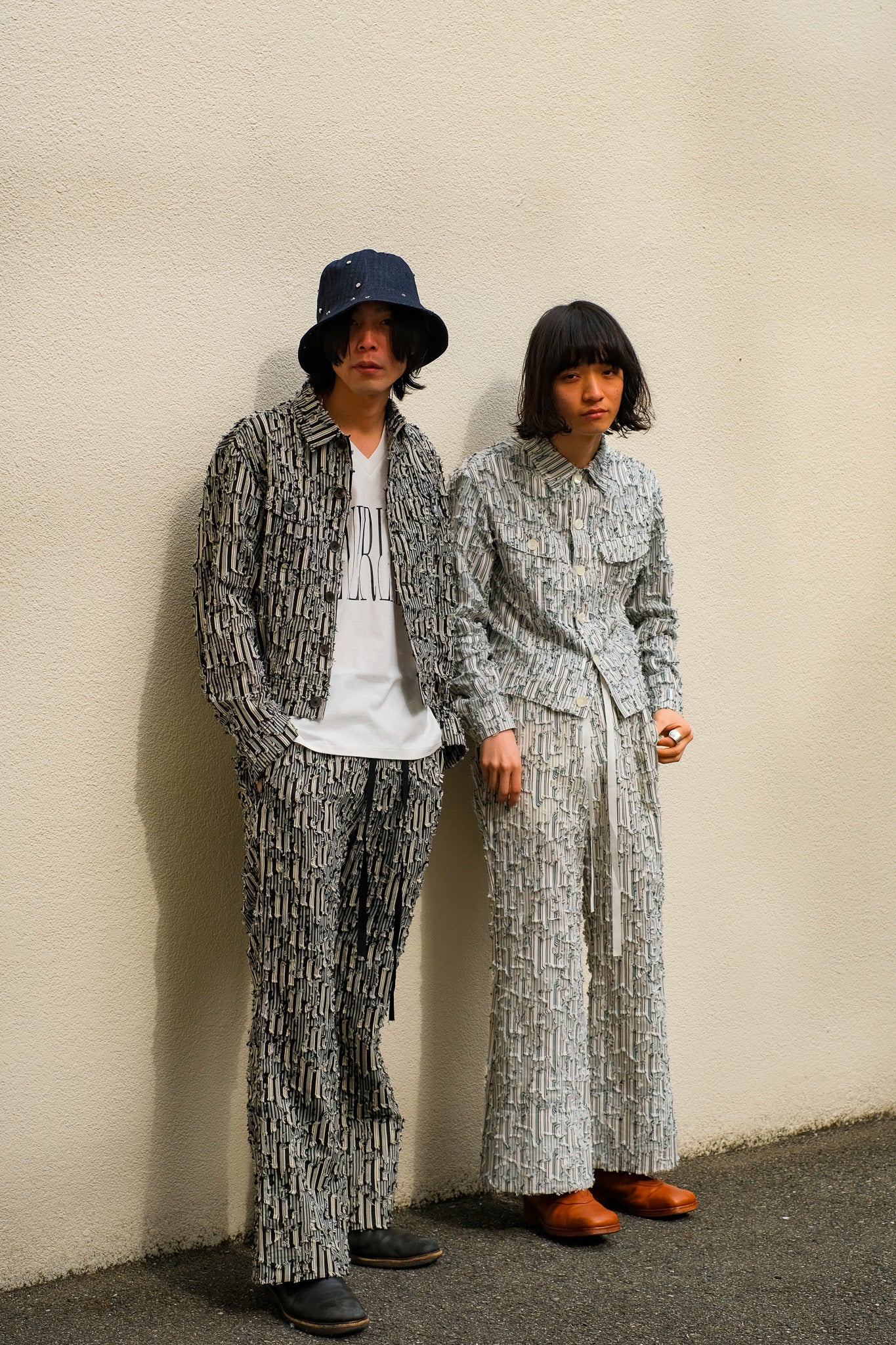 MASU(エムエーエスユー)のSTAR JACQUARD FLARE PANTS WHITEの通販 