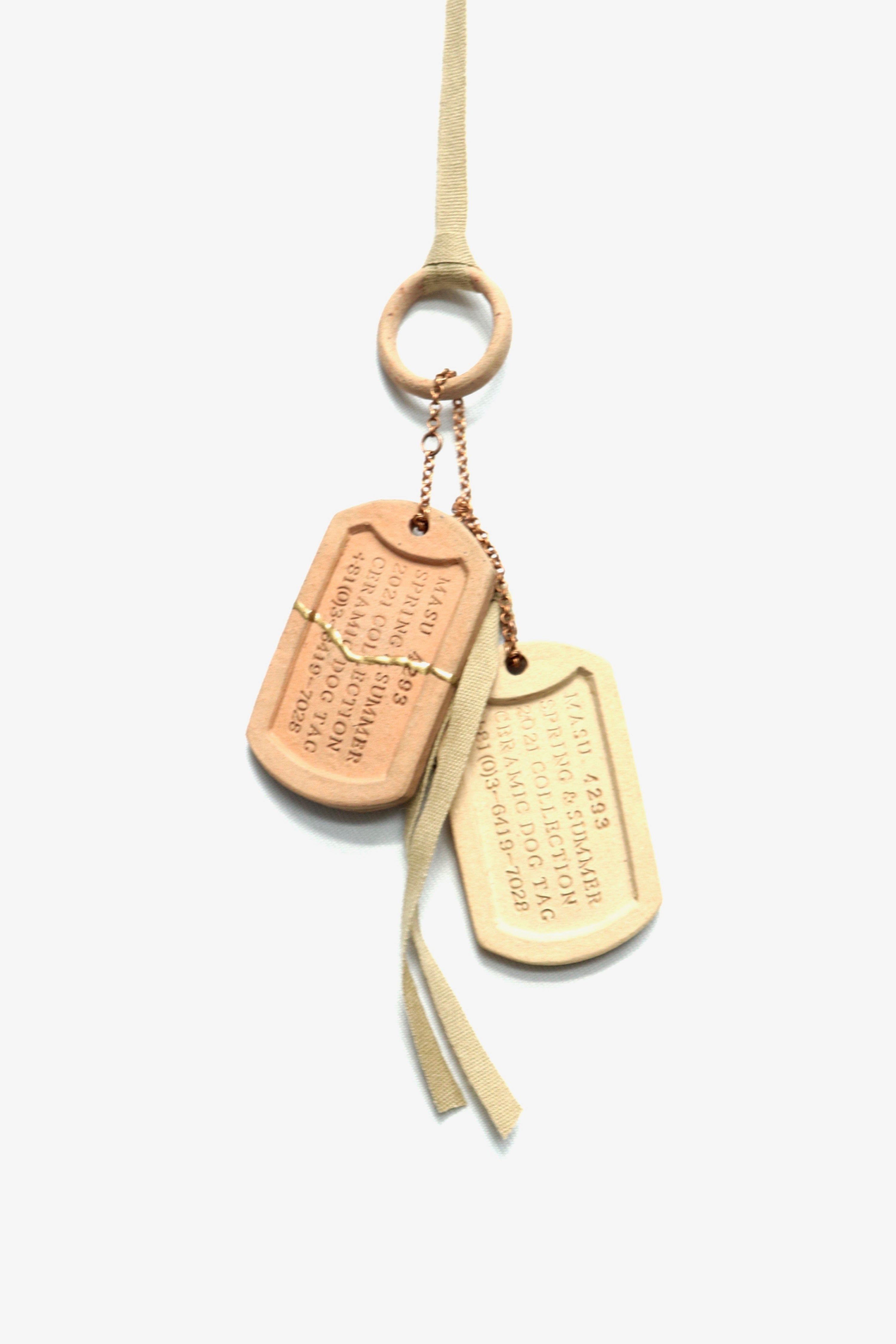 MASU(エムエーエスユー)のCERAMIC DOG TAG RED BROWN(ドッグタグ)の 