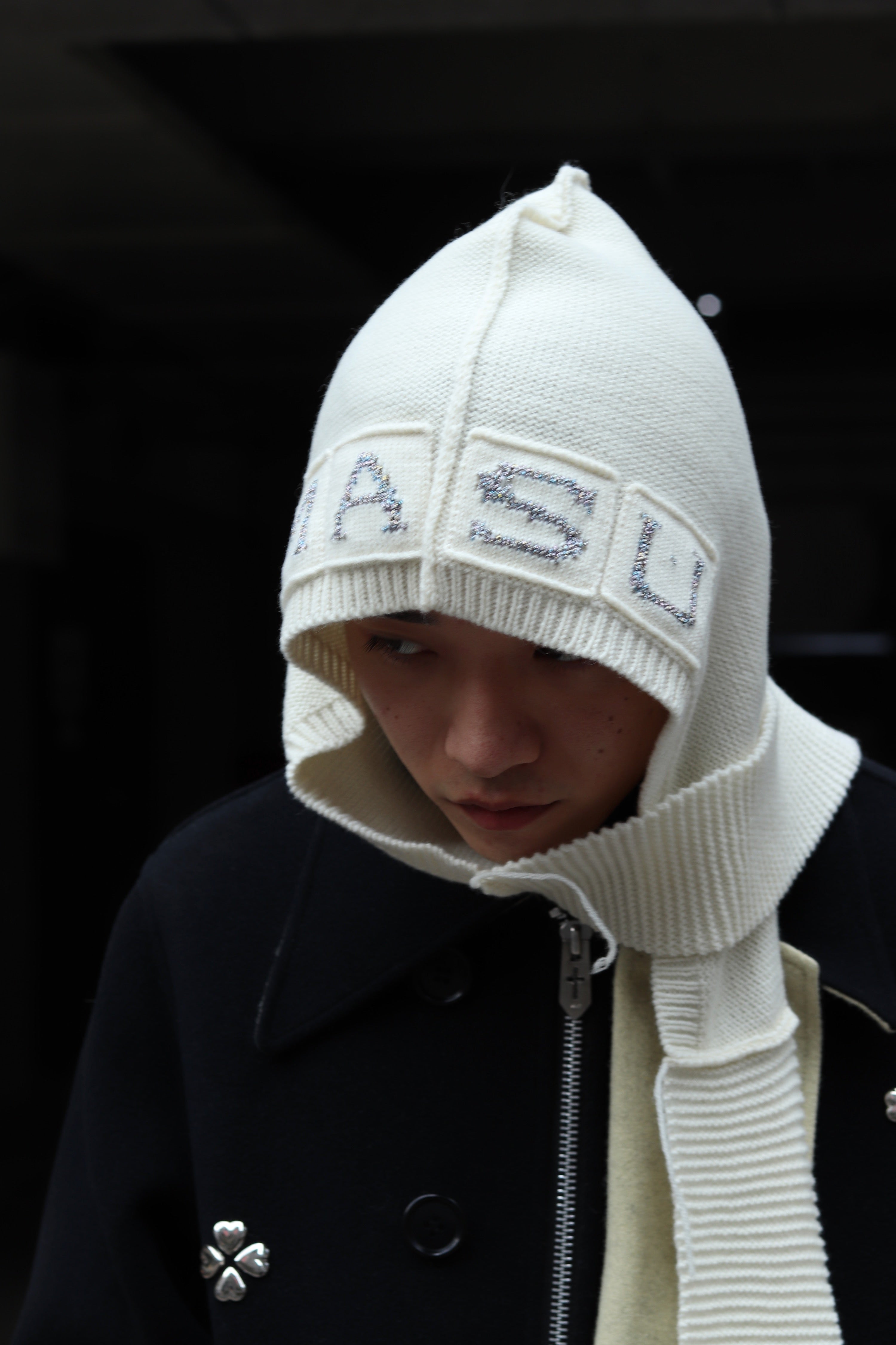 MASU(エムエーエスユー)のKNIT HOOD WHITEの通販｜PALETTE art aliveの