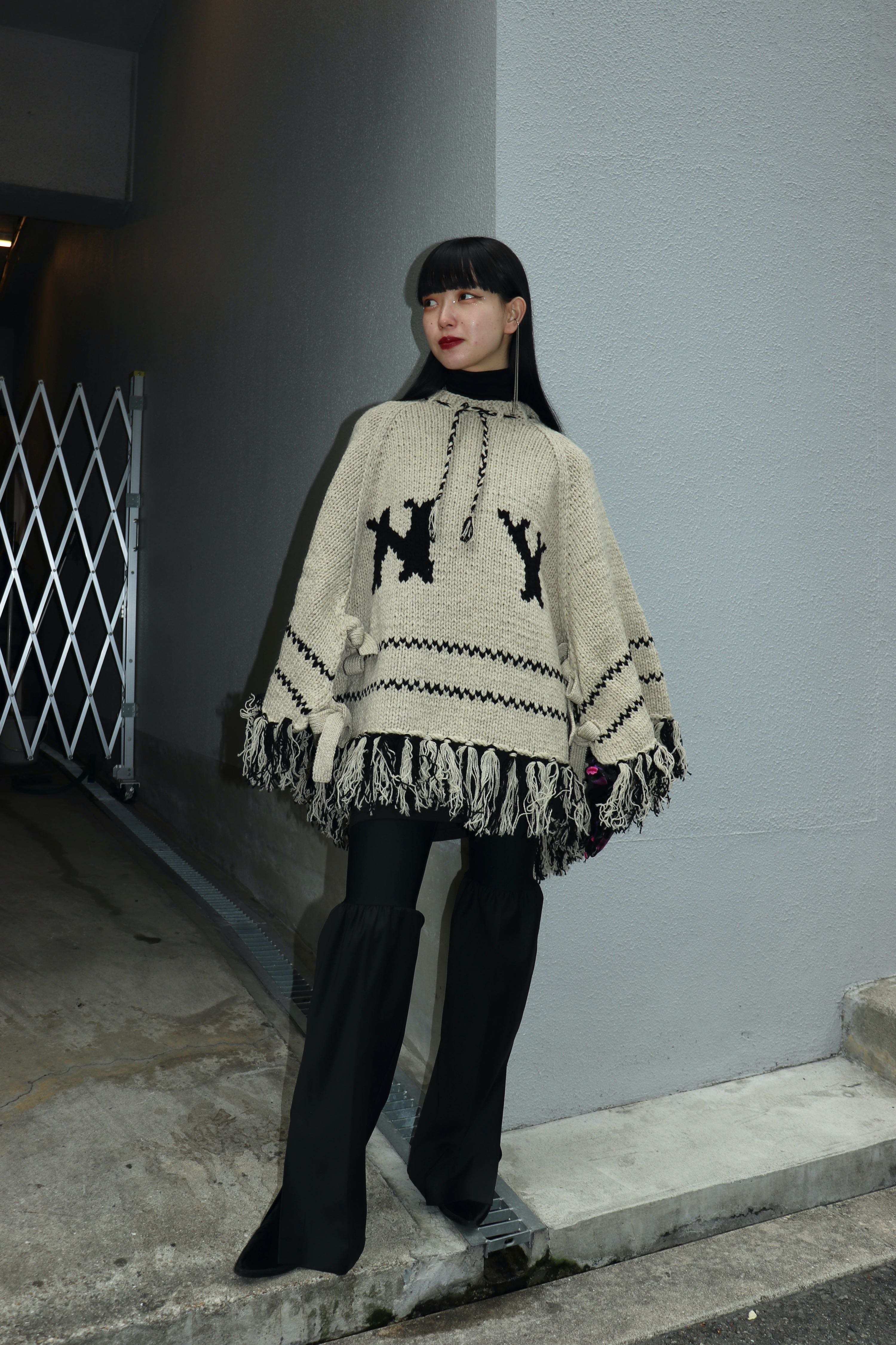 BELPER(ベルパー)の22AW COWICHAN KNIT PONCHO BEIGEの通販｜PALETTE