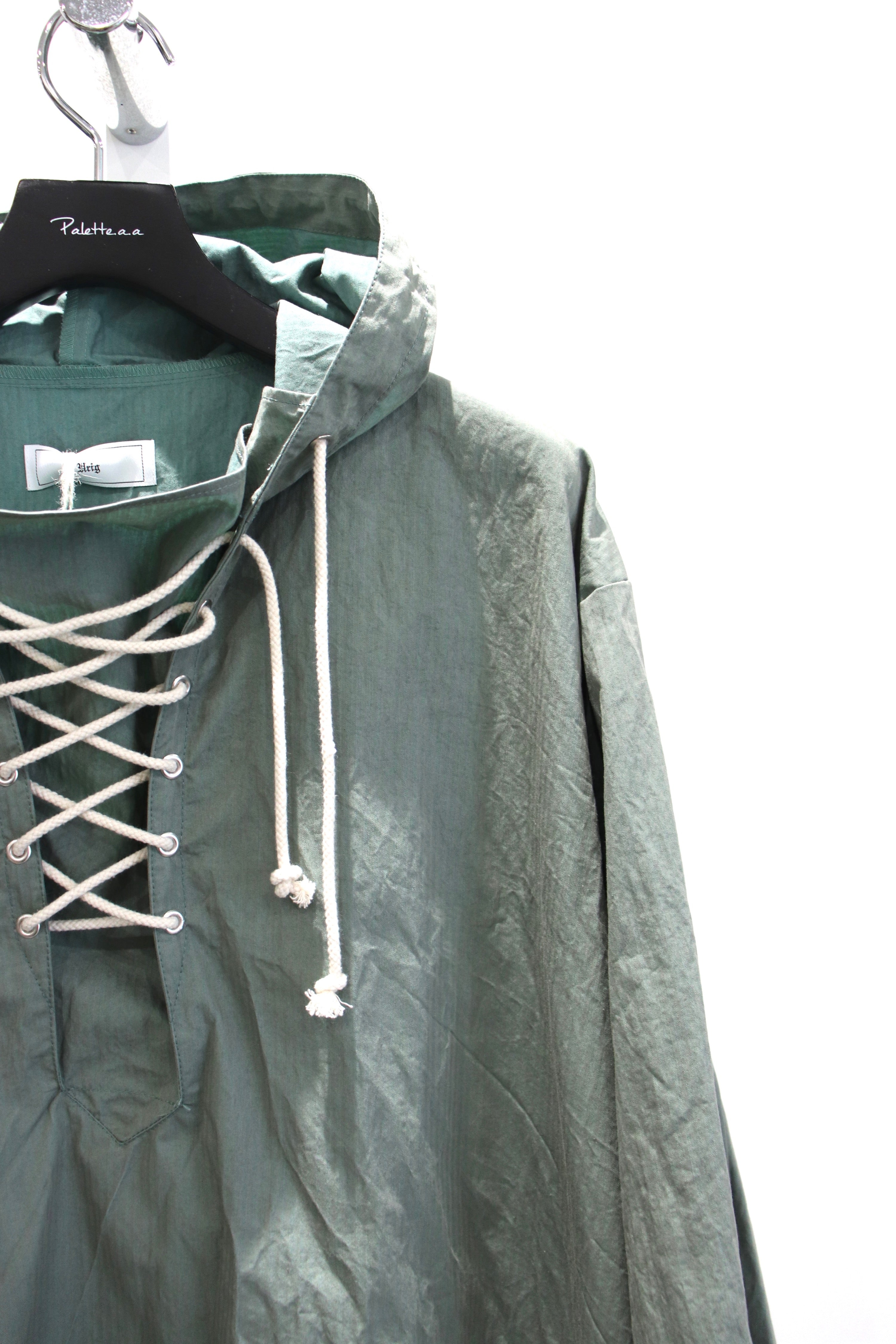 Urig（ウーリッヒ）のCNC LACE UP ANORAK VIRIDIANの通販｜PALETTE art 