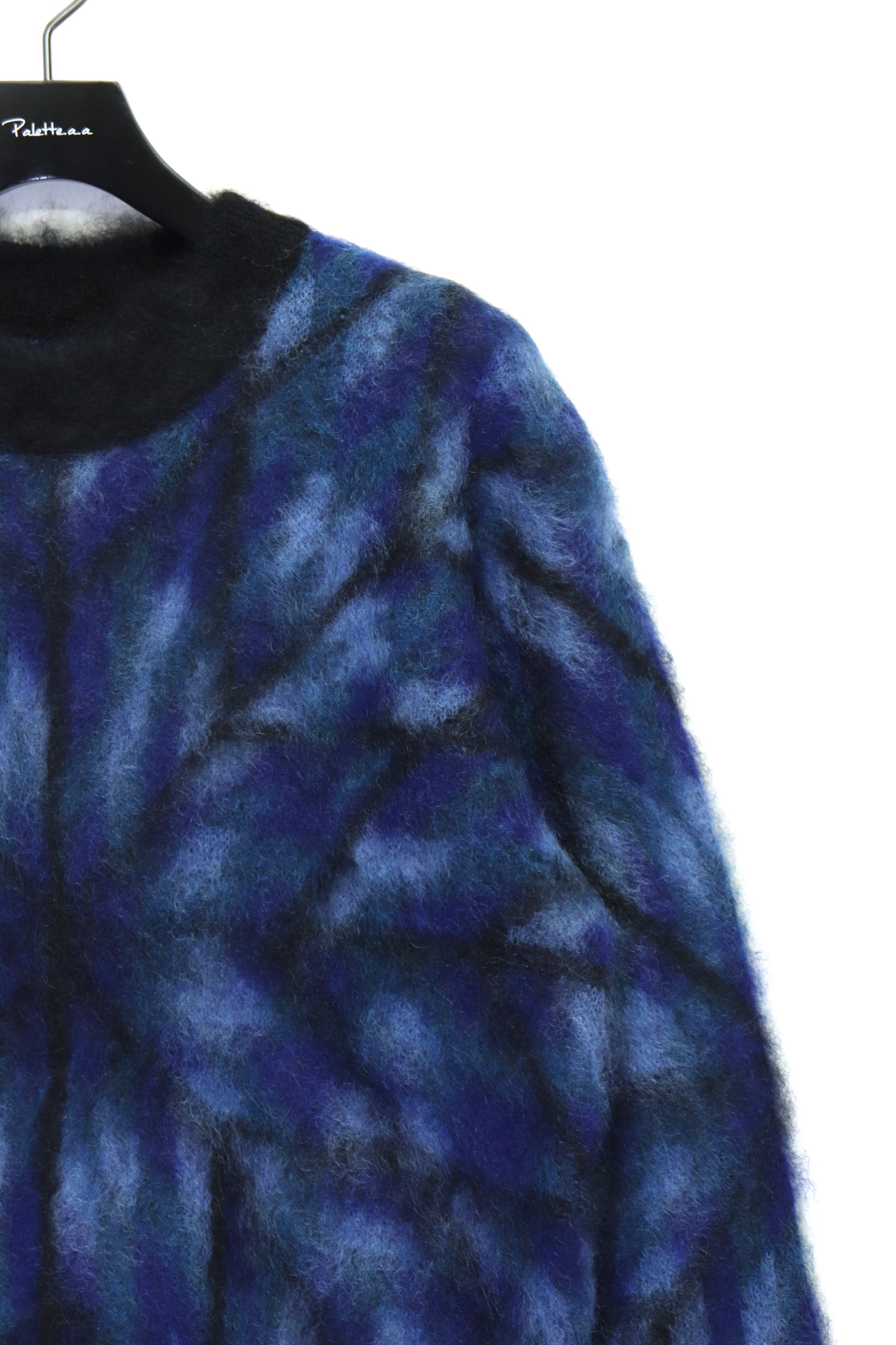 JIGNOTE's 21AW Mohair Knit Blue mail order | Palette Art Alive 