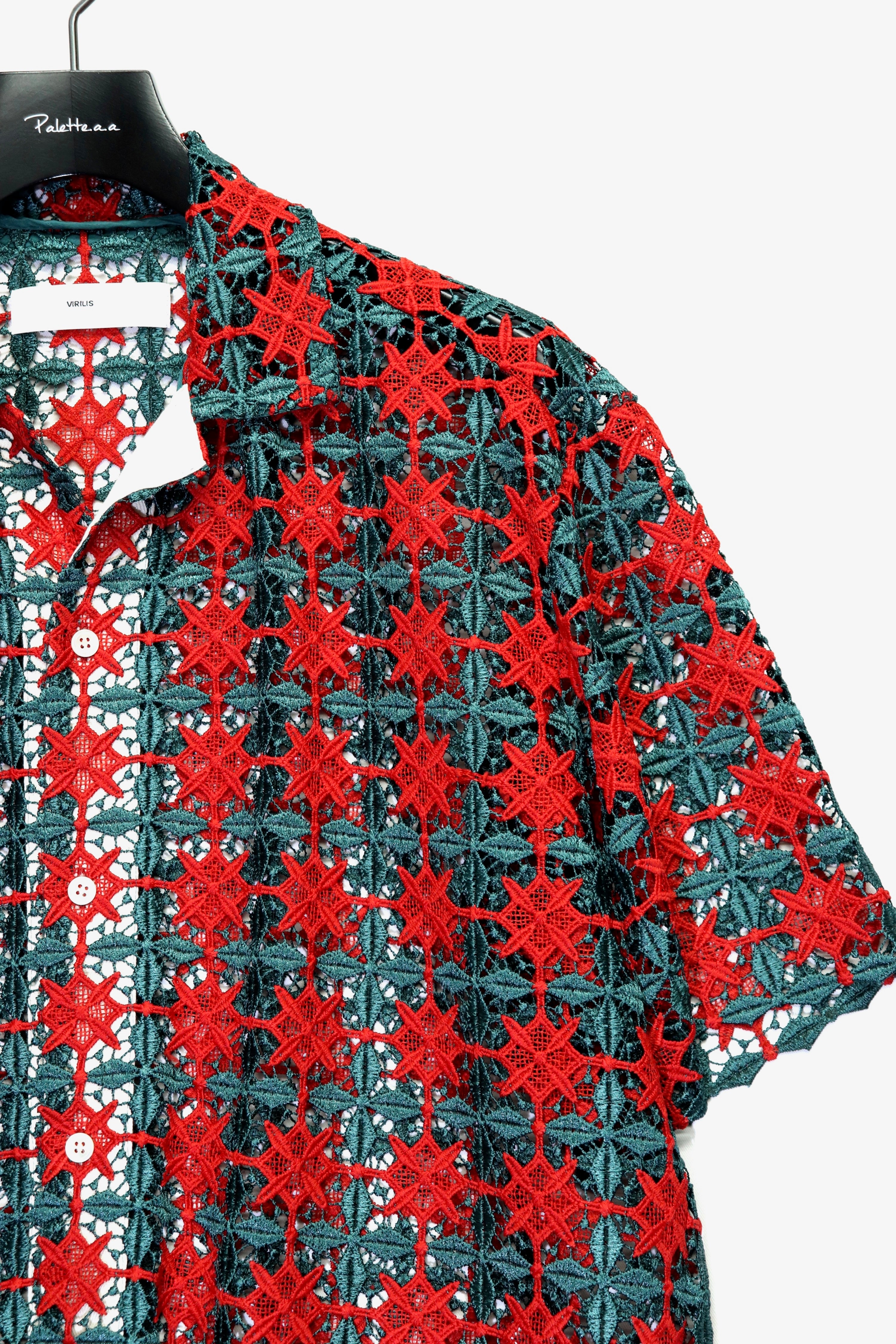 Toga Virilis (Toga Villy Lease) Lace Shirt Color Red Mail Order