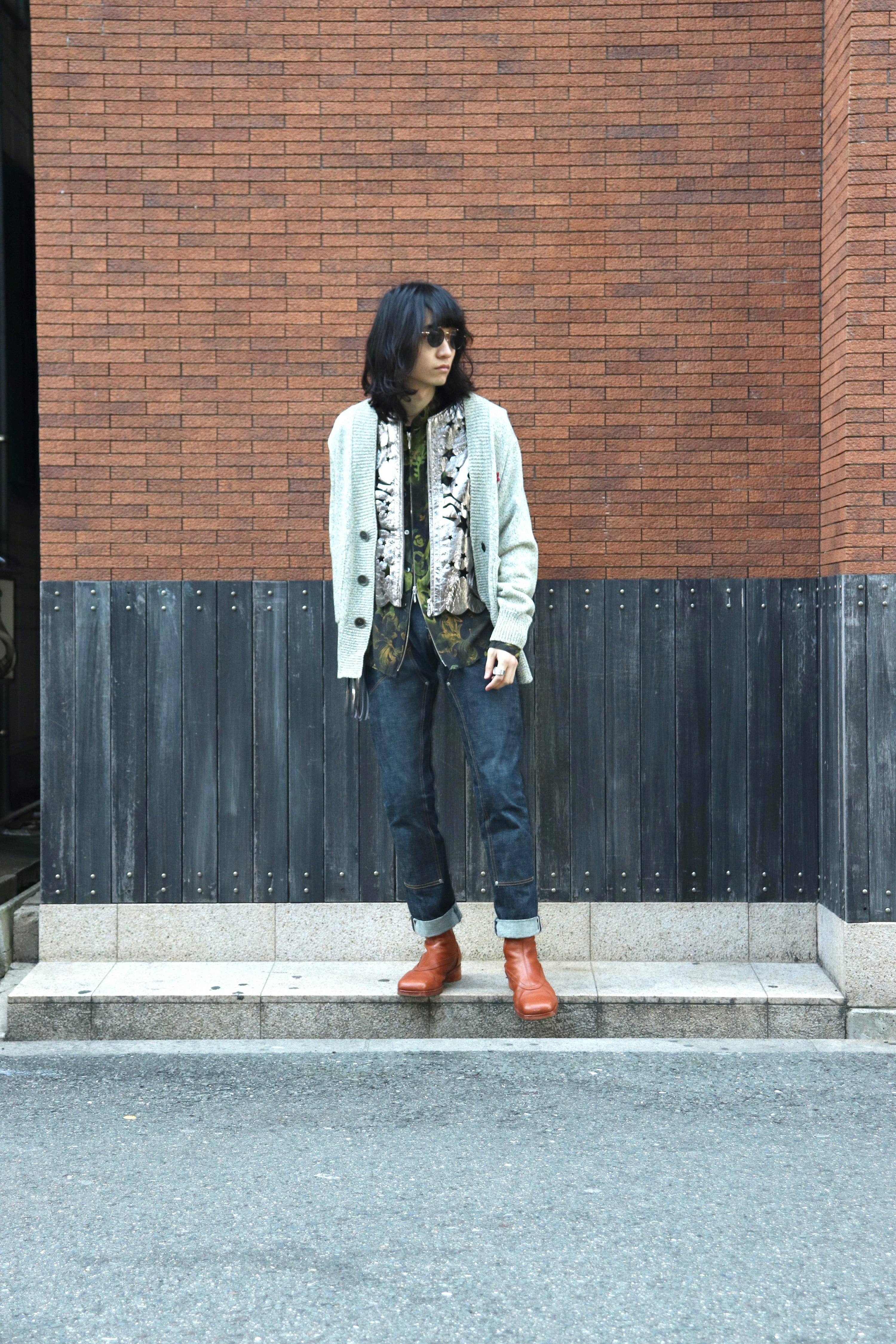 MASU(エムエーエスユー)のMELANGE LOOSE CARDIGAN FRESH GREENの通販