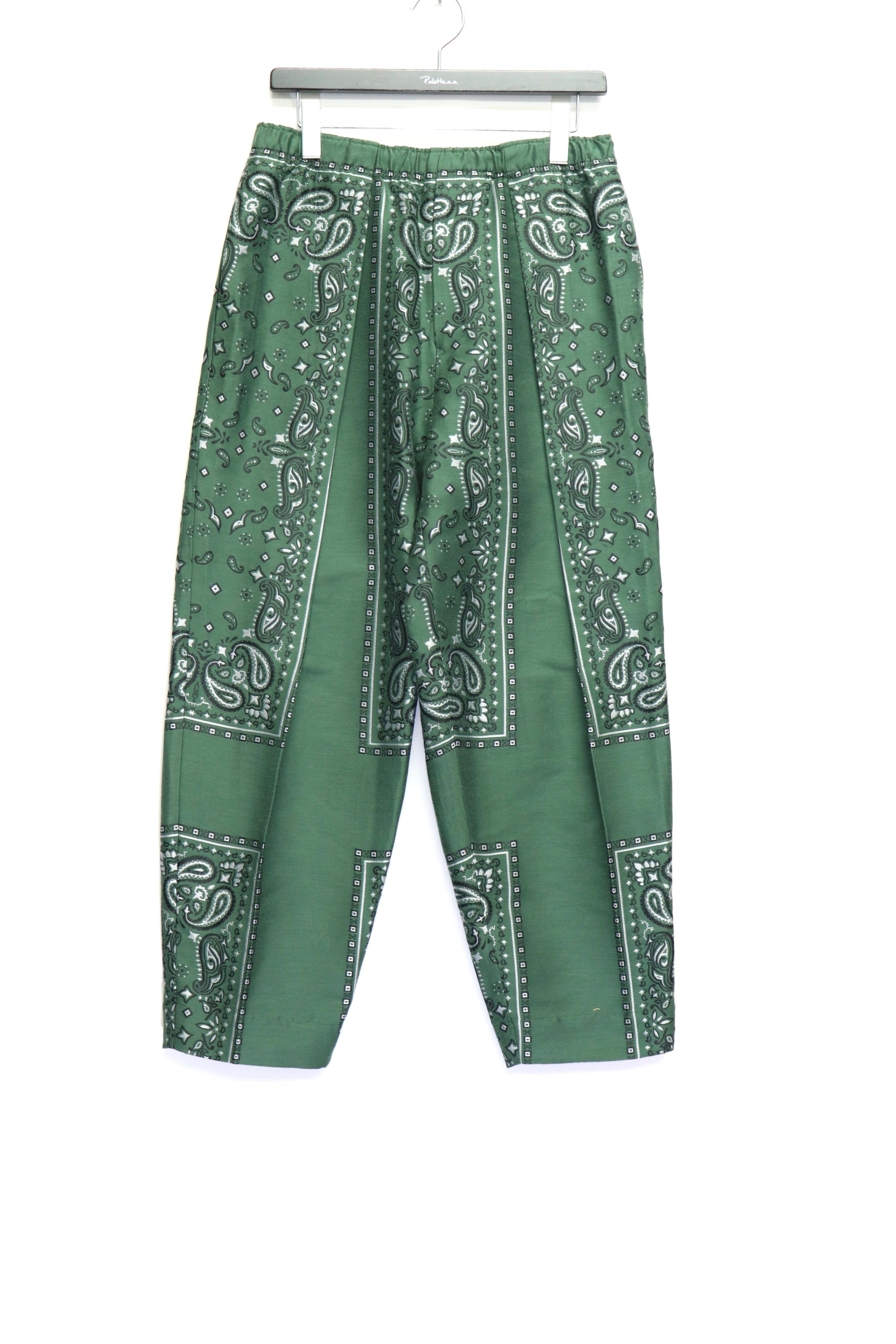 TOGA ViriLIS's Paisley Jacquard Pants Green Mail Order | Palette 