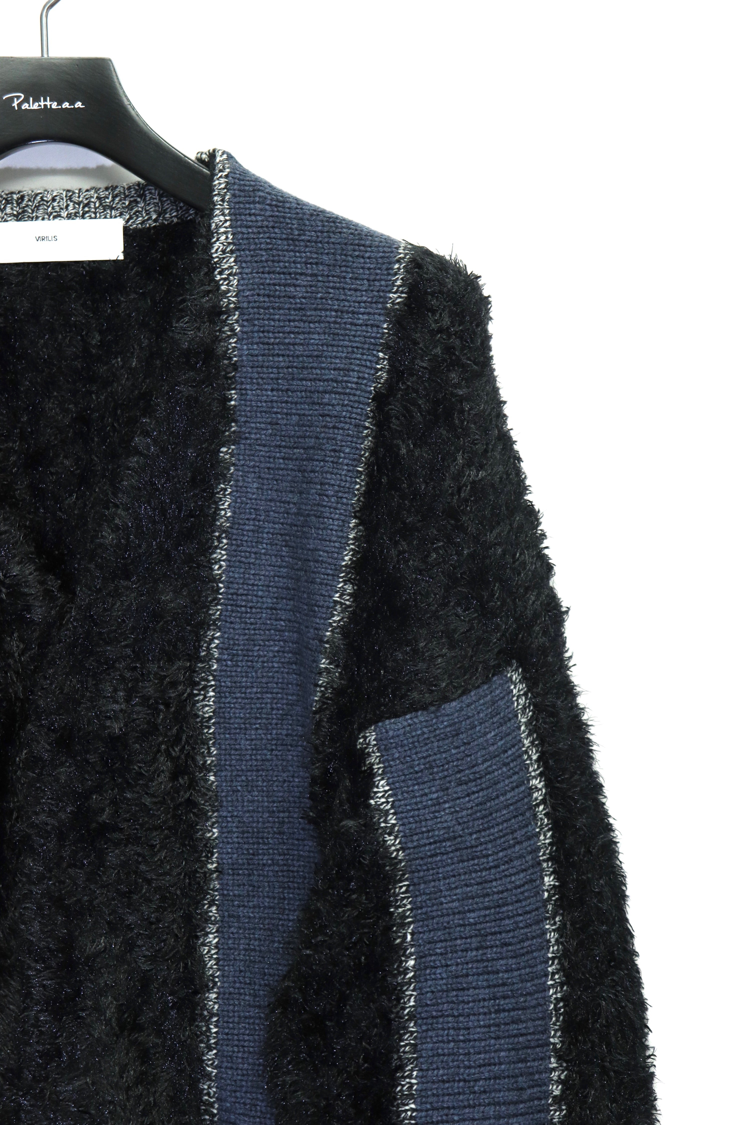 TOGA VIRILIS(トーガ ビリリース)のStripe knit cardigan NAVYの通販