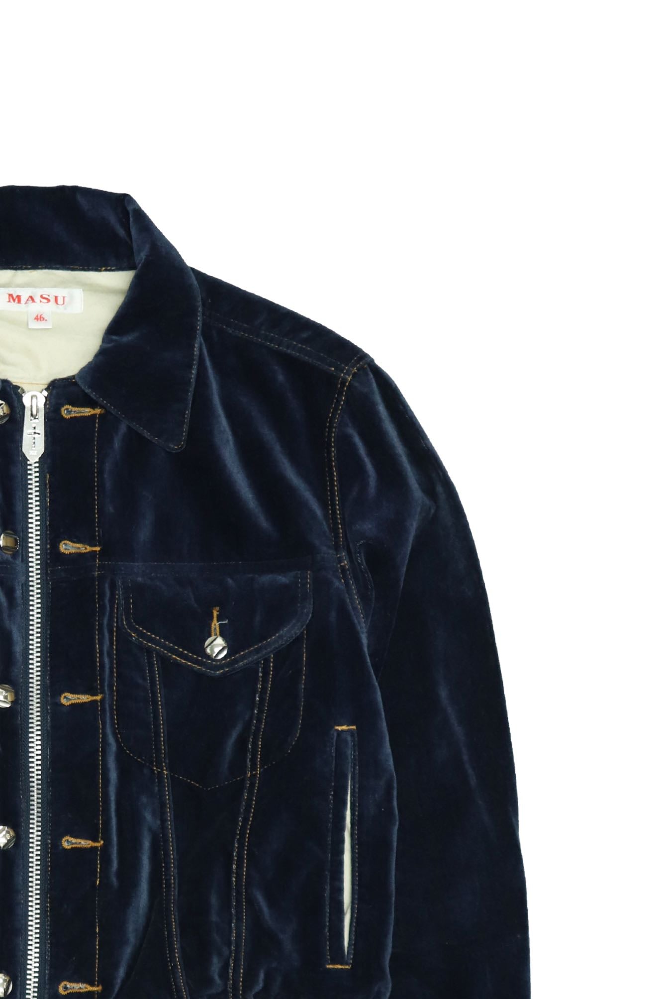 MASU(エムエーエスユー)のINDIGO VELVET TRUCKER JACKETの通販