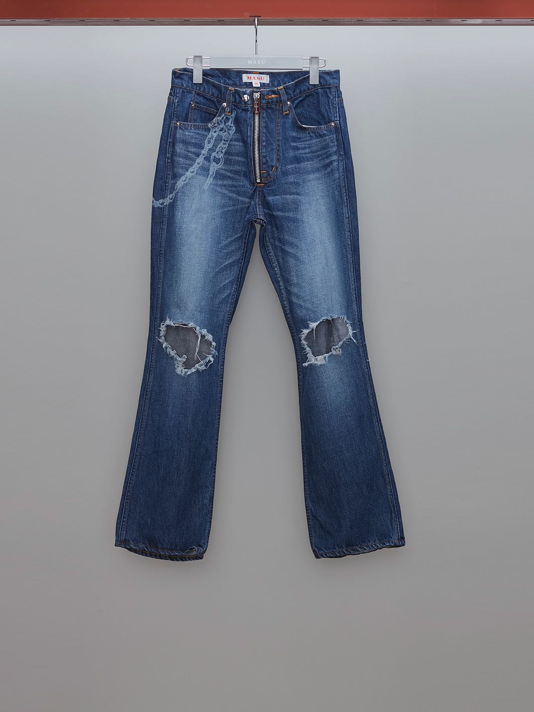 MASU(エムエーエスユー)のDAMAGED FLARE FIT JEANS INDIGOの通販