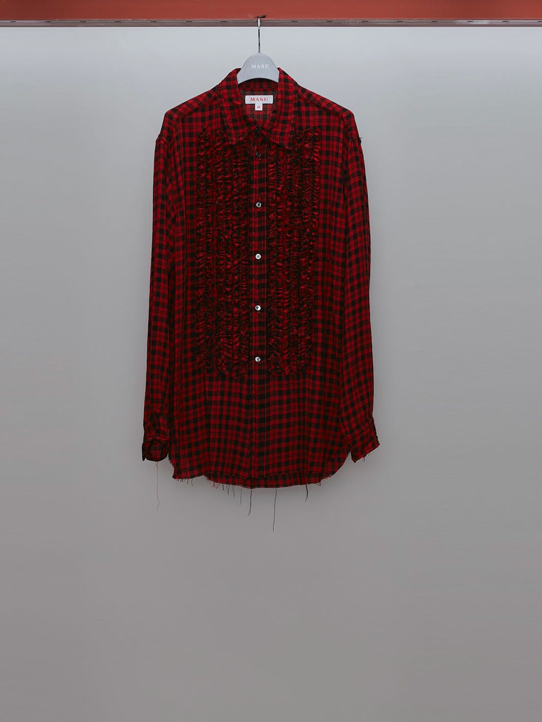 MASU (MASU) GRUNGE PLAID SHIRT RED mail order ｜ Palette Art Alive 