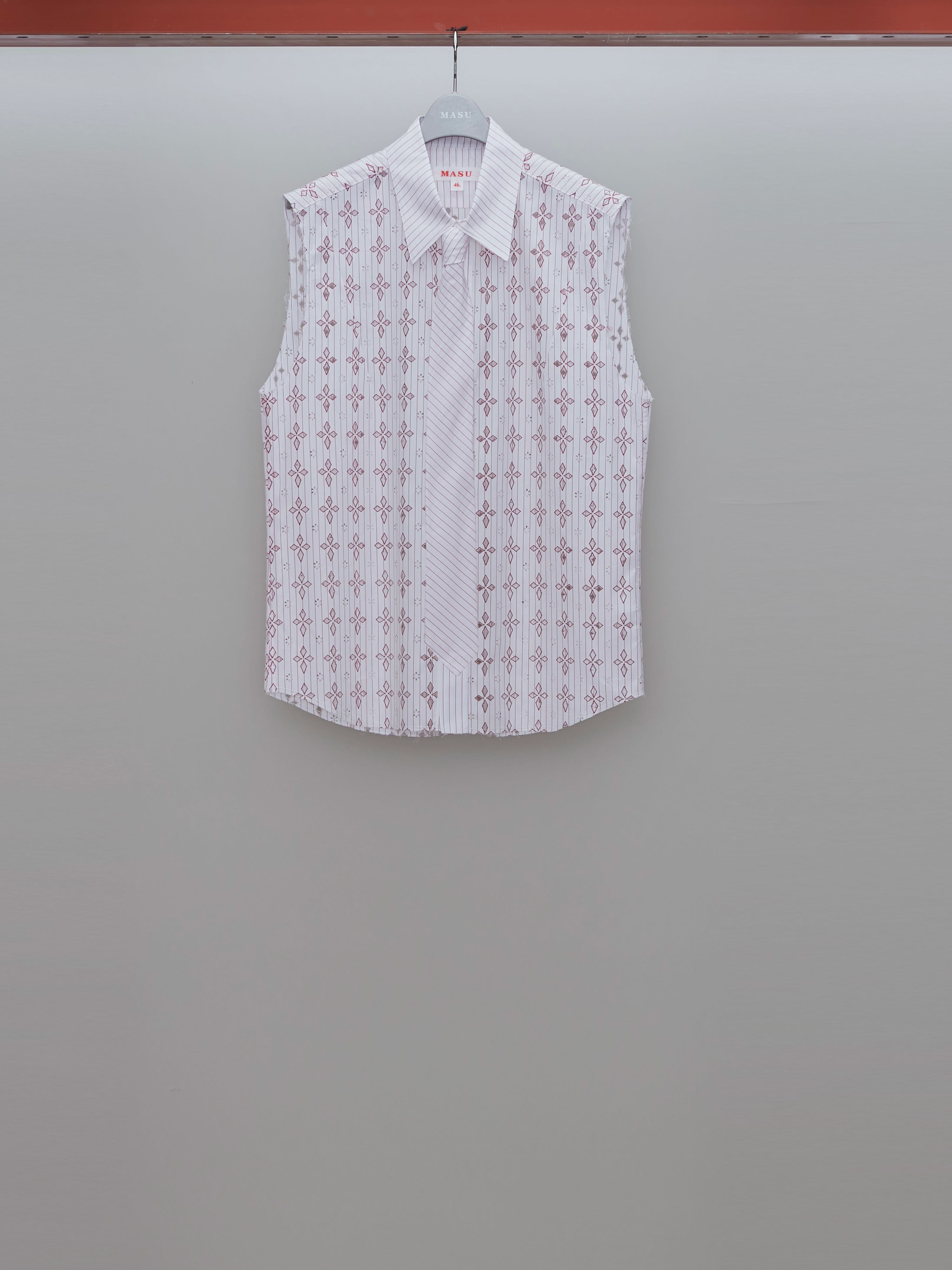 MASU (MASU) Diamond-Cut SleeVESSS SHIRT RED Mail Order | Palette