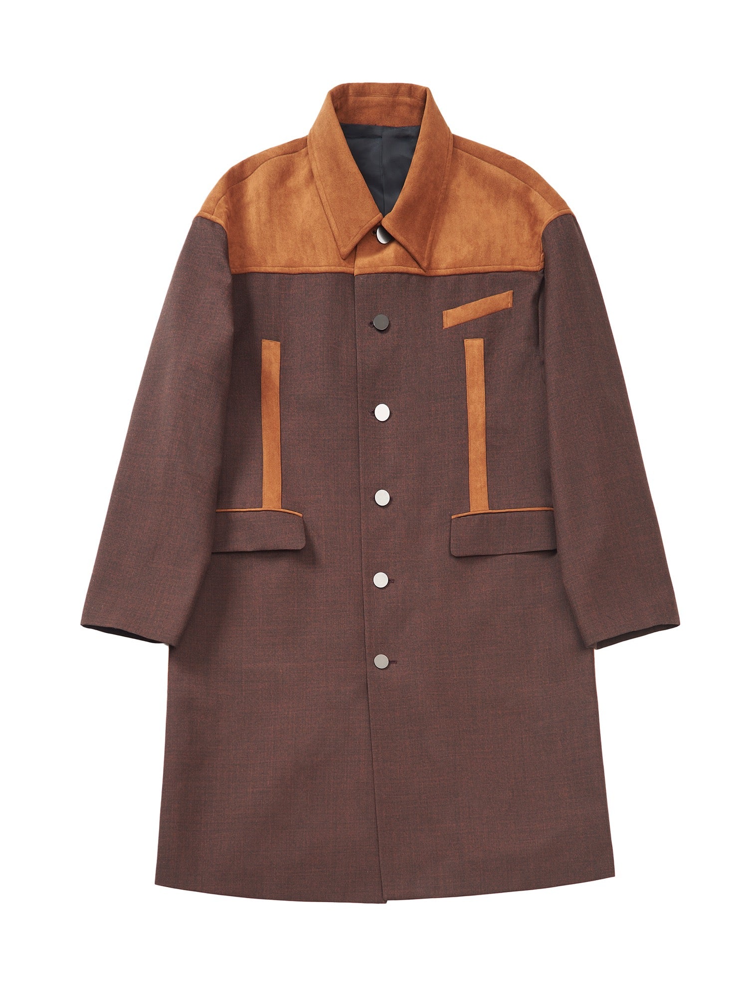 YUKI HASHIMOTO(ユウキハシモト)のCOMBINED COAT DARK ORANGEの通販