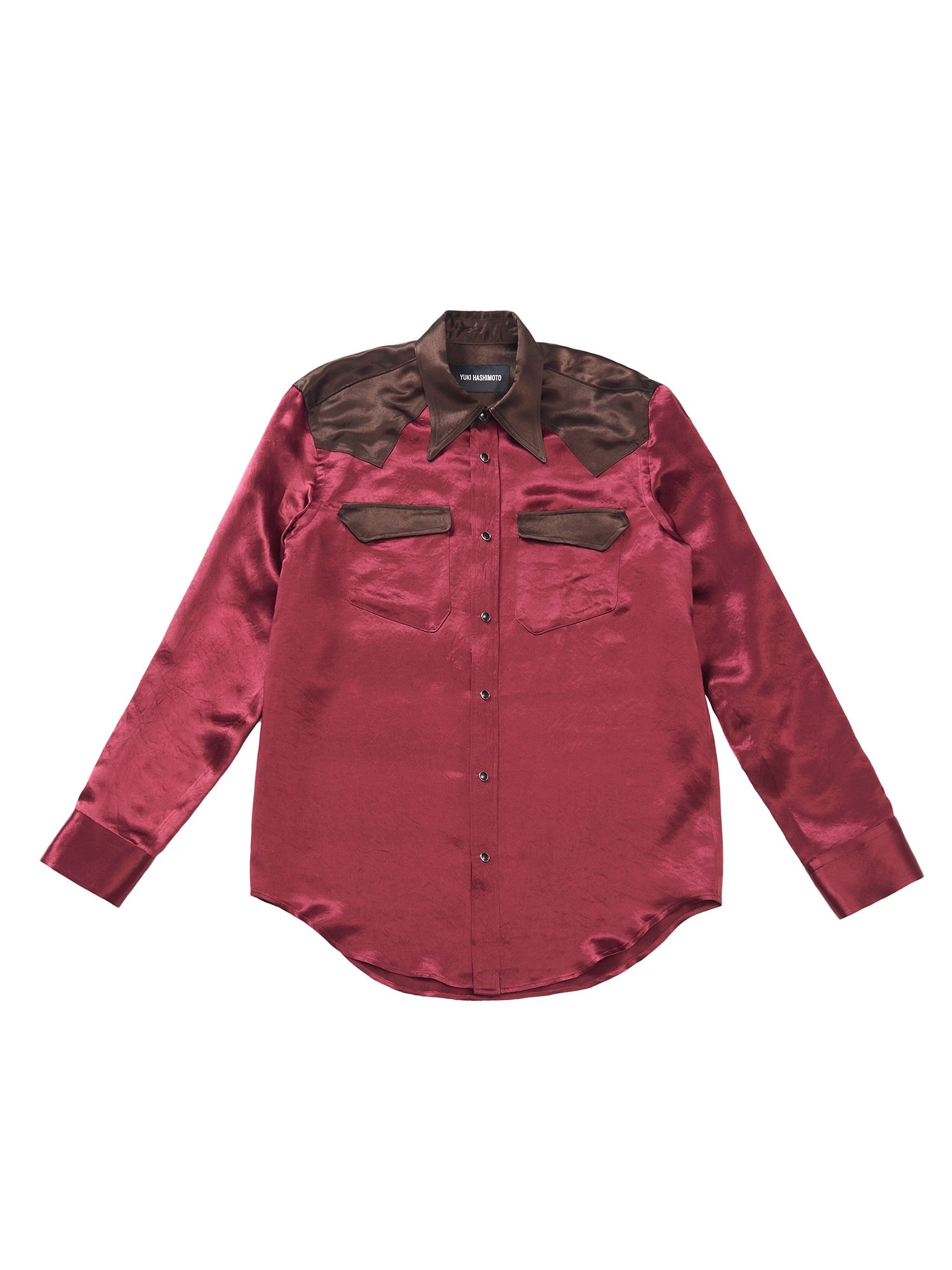 YUKI HASHIMOTO(ユウキハシモト)のSATIN VINTAGE WESTERN SHIRT BORDEAUXの通販｜PALETTE art  aliveのオンラインショップ – PALETTE art alive ONLINE STORE