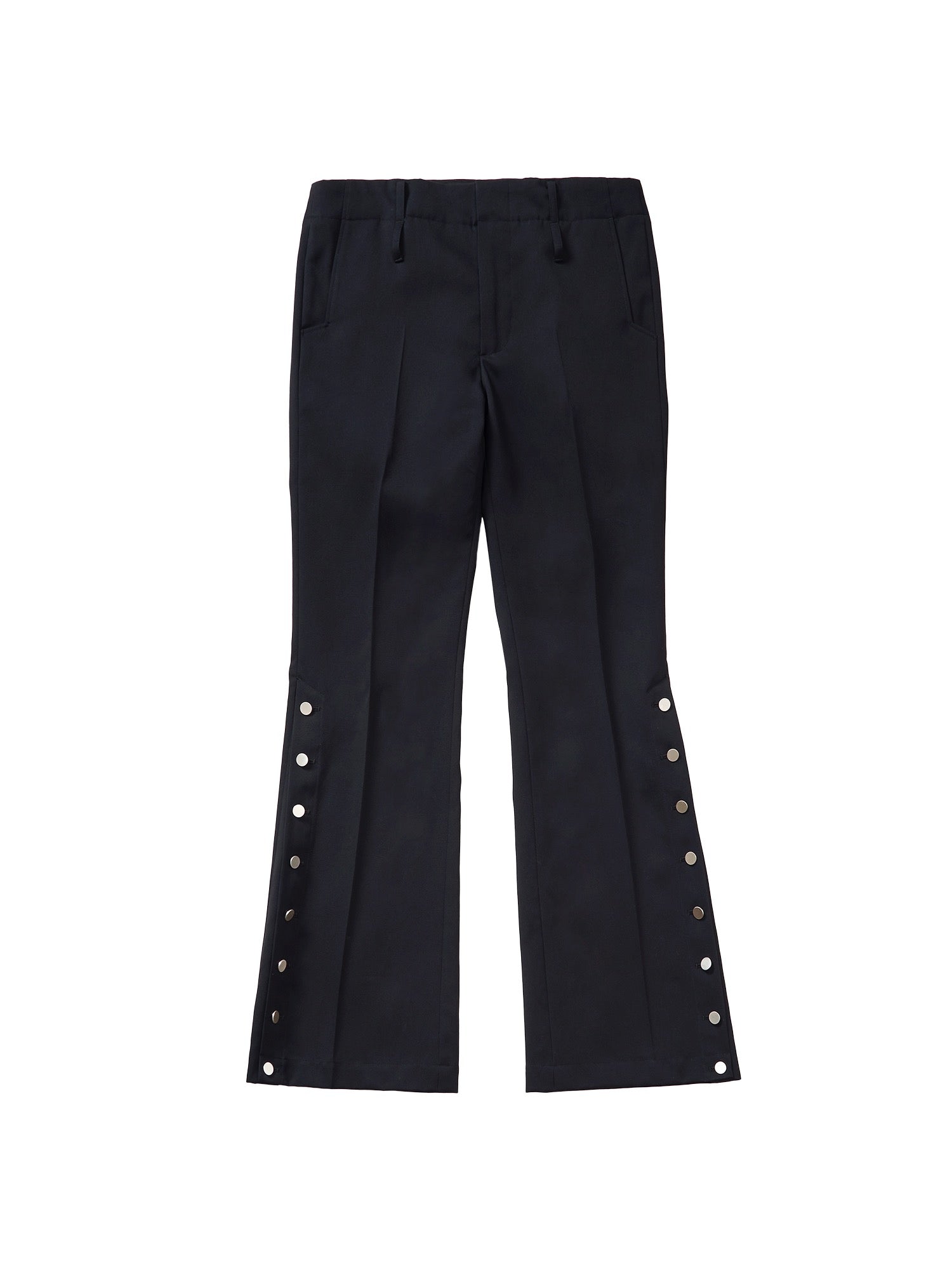 YUKI HASHIMOTO(ユウキハシモト)のFLARED SLIM TROUSERS BLACKの通販 ...