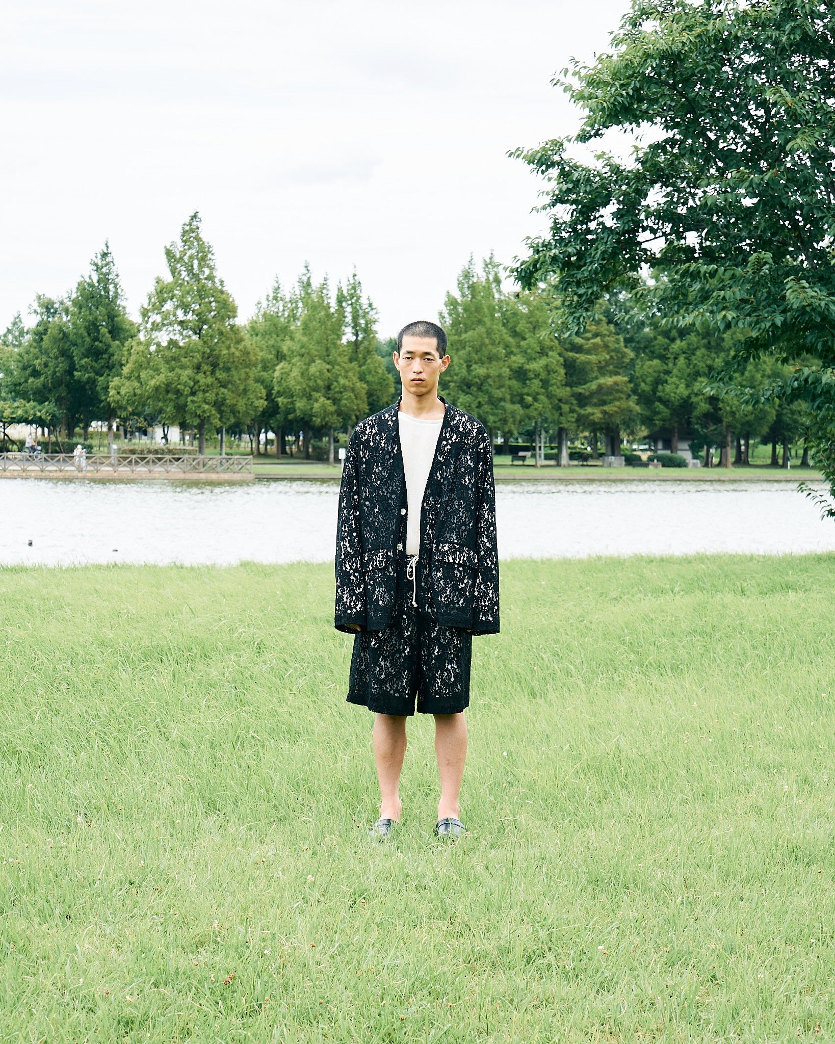 Urig（ウーリッヒ）のLACE EASY SHORT PANTS BLACK(パンツ)の通販