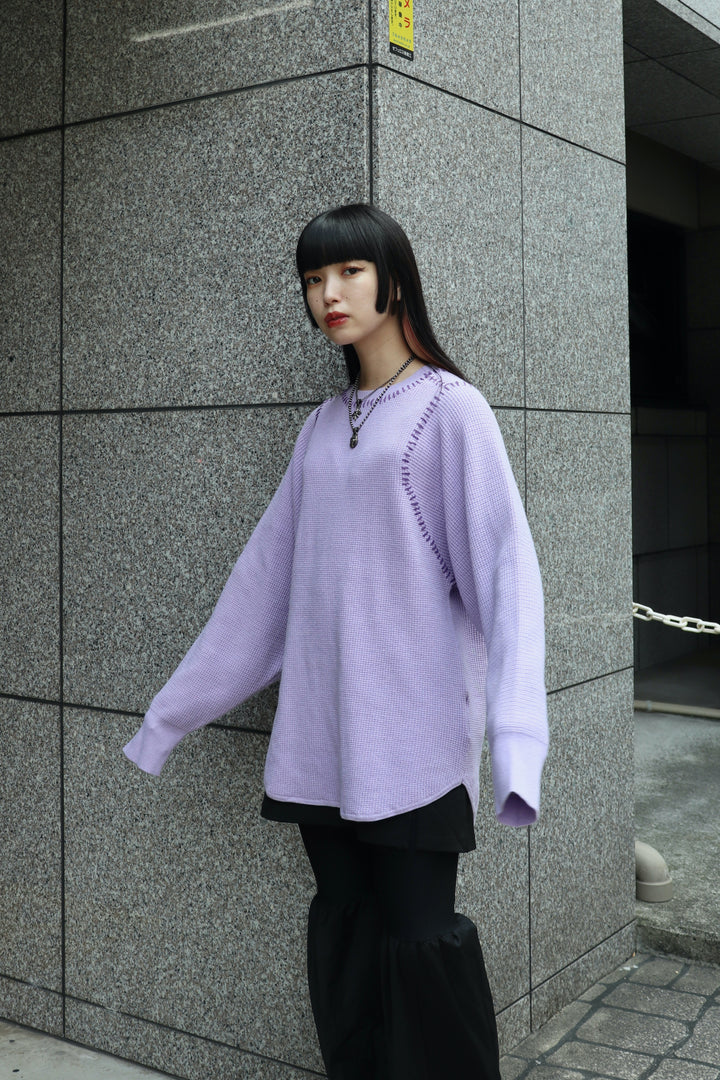 SODUK 23AW THERMAL KNIT PULLOVER(PURPLE)