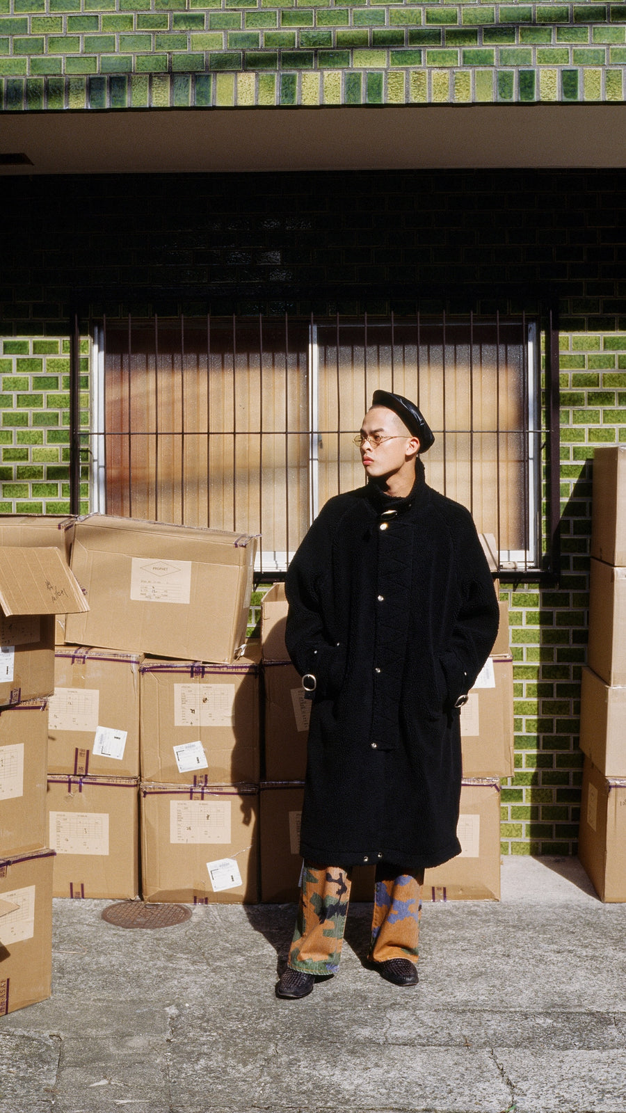 FAF × PALETTE art alive  CAMO AGED DENIM PANTS(GERMAN CAMO)