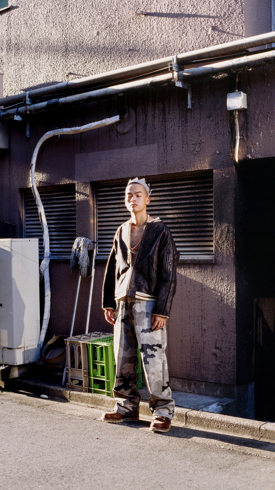 FAF × PALETTE art alive  CAMO AGED DENIM PANTS(SHADOW CAMO)