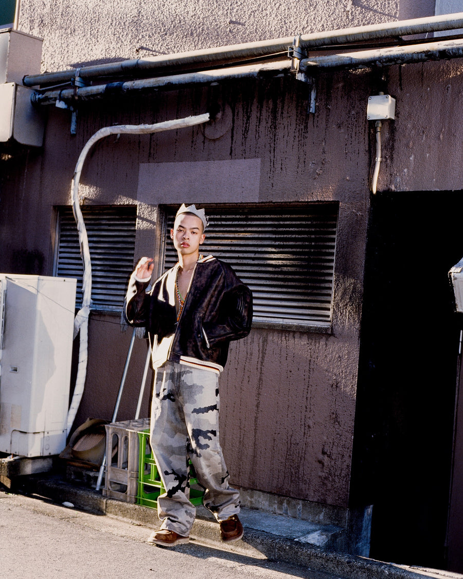 FAF × PALETTE art alive  CAMO AGED DENIM PANTS(SHADOW CAMO)